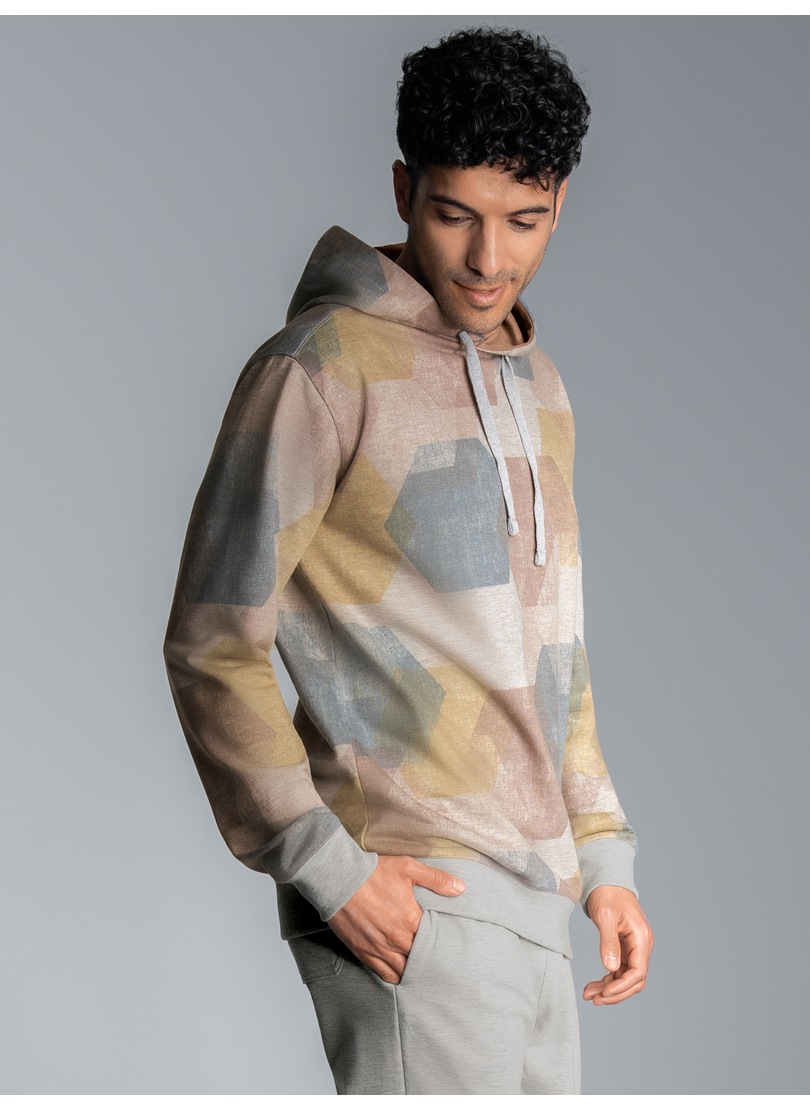 Trigema Sweatshirt »TRIGEMA Hoodie mit modischem Allover-Print«