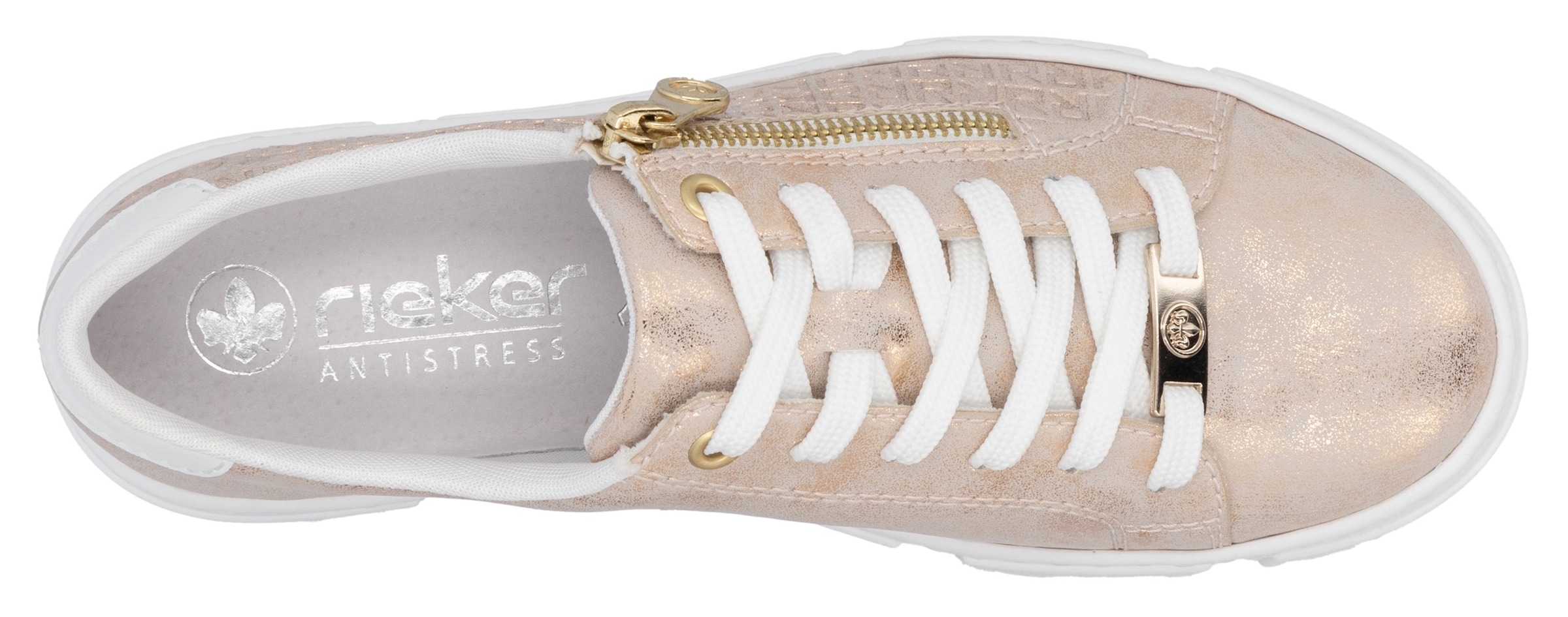 Rieker Plateausneaker, Freizeitschuh, Halbschuh, Schnürschuh mit Reißverschluss
