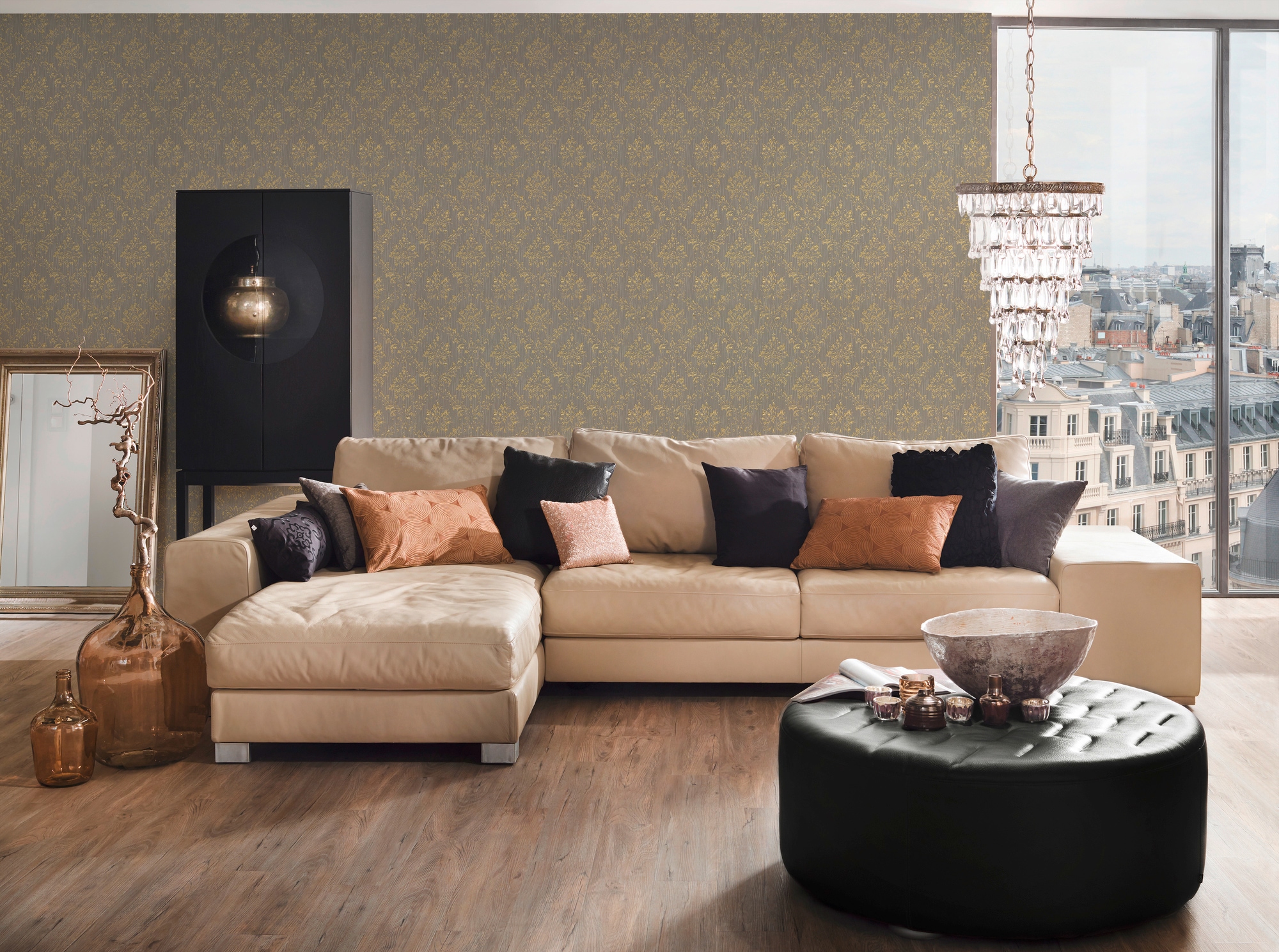 Architects Paper Textiltapete »Metallic Silk«, Barock-matt-glänzend, Ornament Tapete Barock Tapeten Wohnzimmer Schlafzimmer Küche Design