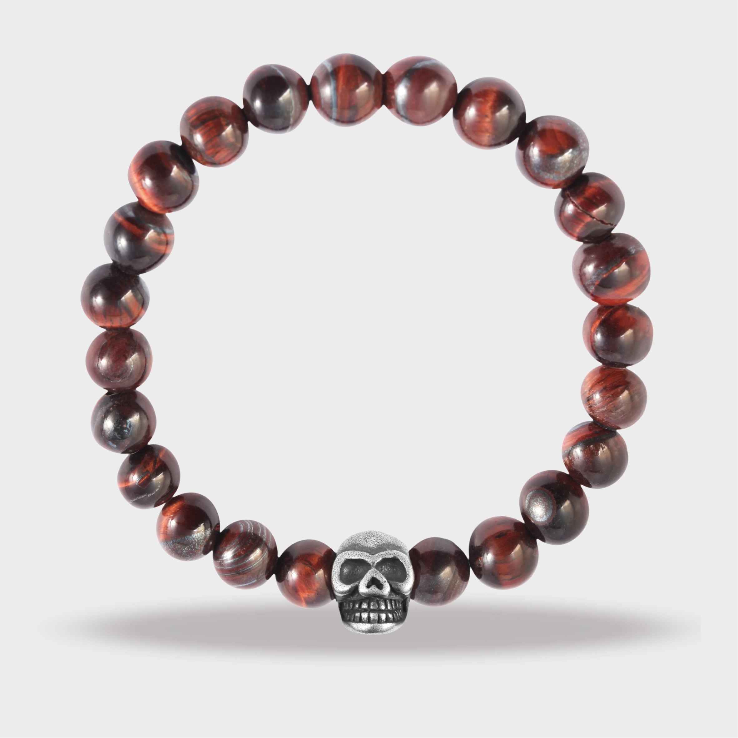 Adelia´s Kettenanhänger »Unisex Anhänger – Totenkopfanhänger aus Edelstahl mit Tigerauge«  Zum Verschenken – passend für viele Anlässe