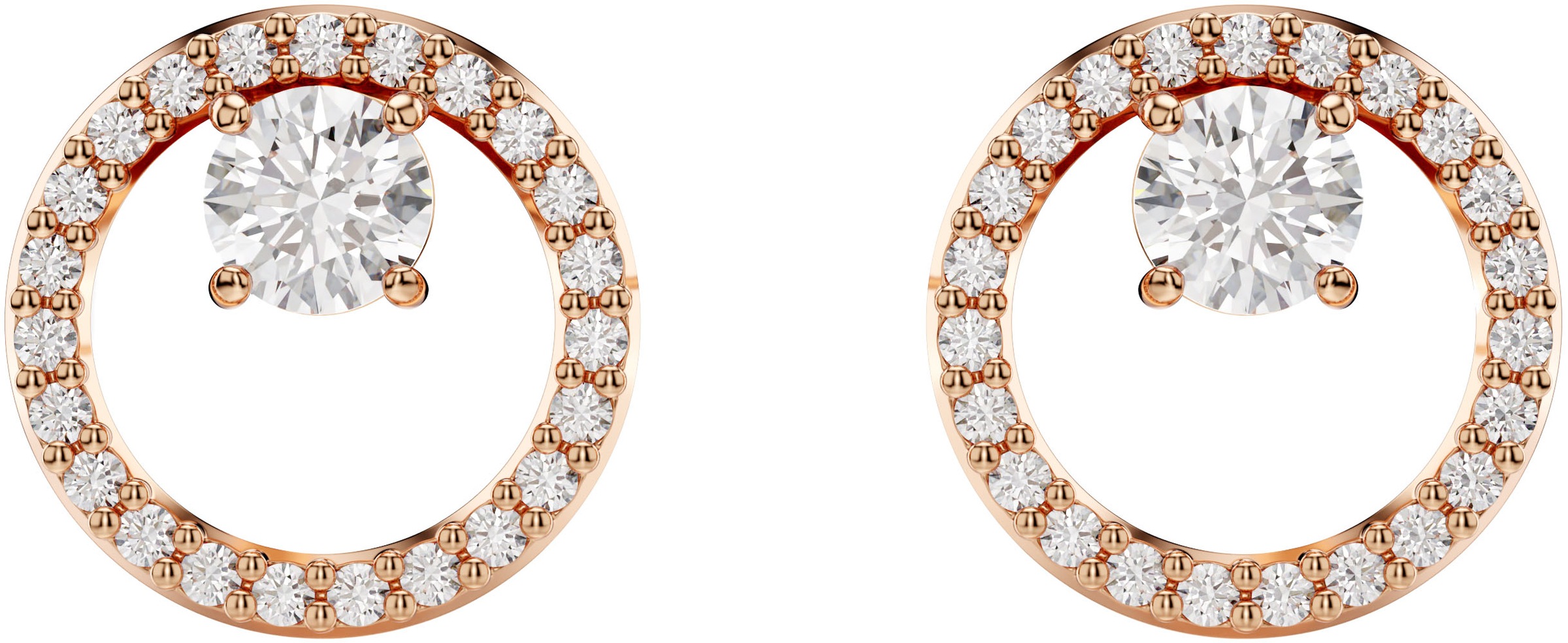 Swarovski Paar Ohrstecker »Constella Pavé, 5692262, 5692263«, mit Swarovski® Zirkonia (synth.)