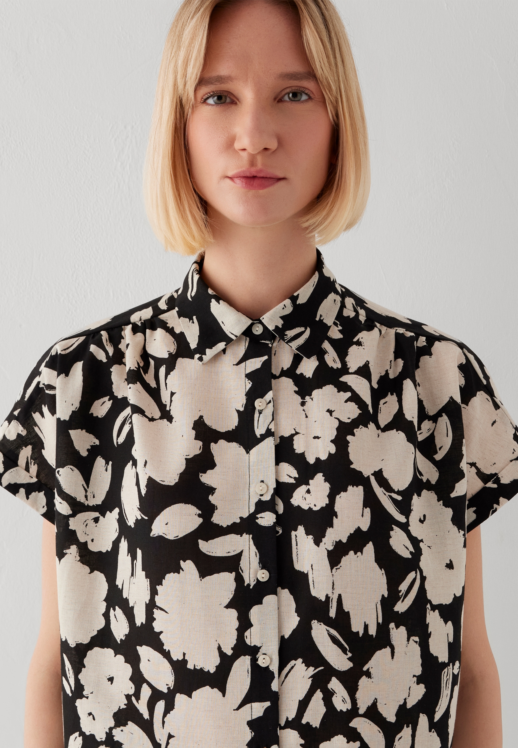 Mavi Klassische Bluse »SHORT SLEEVE WOVEN SHIRT« Bluse kurzarm