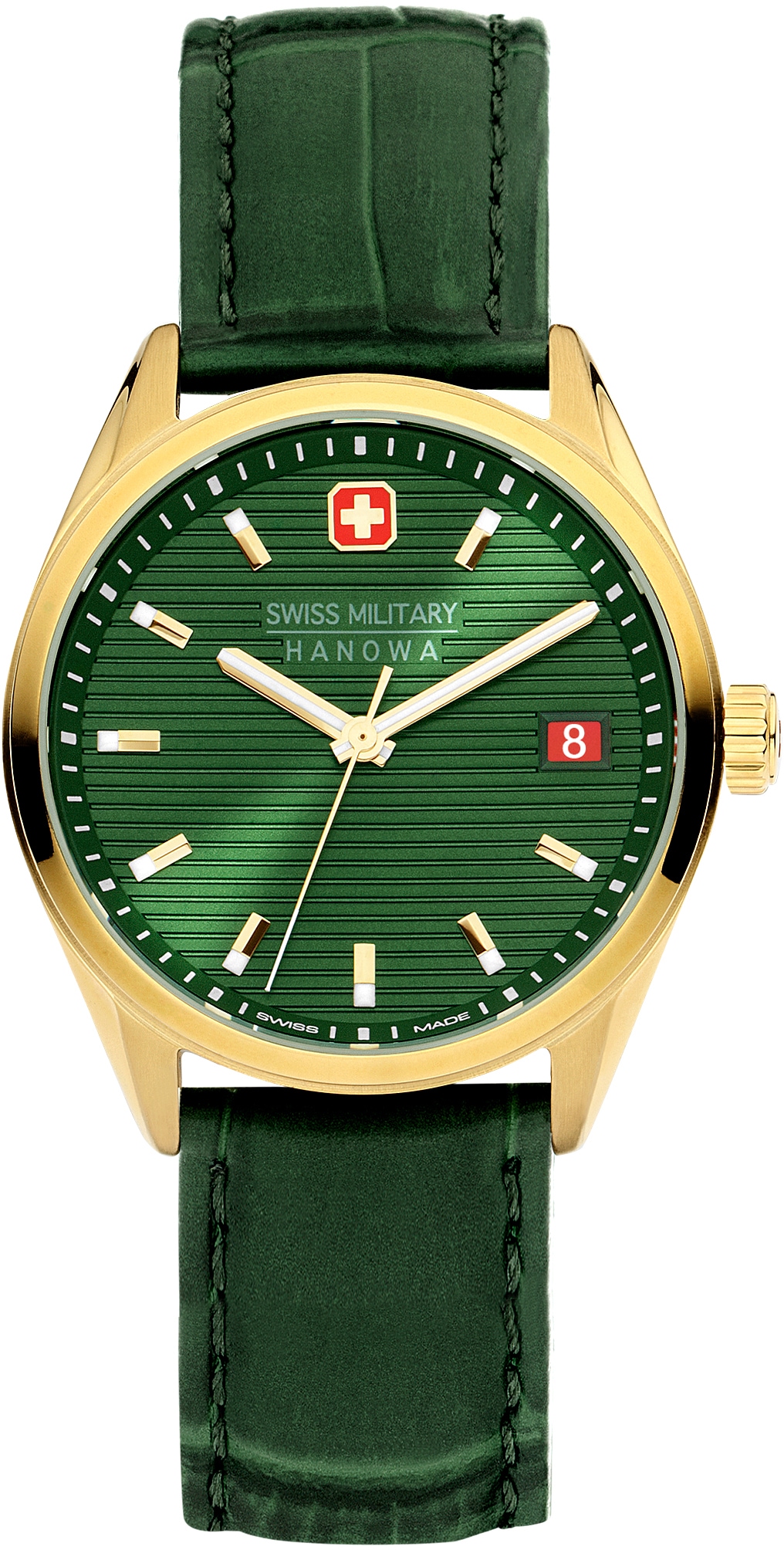 Swiss Military Hanowa Schweizer Uhr »ROADRUNNER LADY, SMWLB2200211«, Quarzuhr, Armbanduhr, Damenuhr, Swiss Made, Datum, Saphirglas, analog