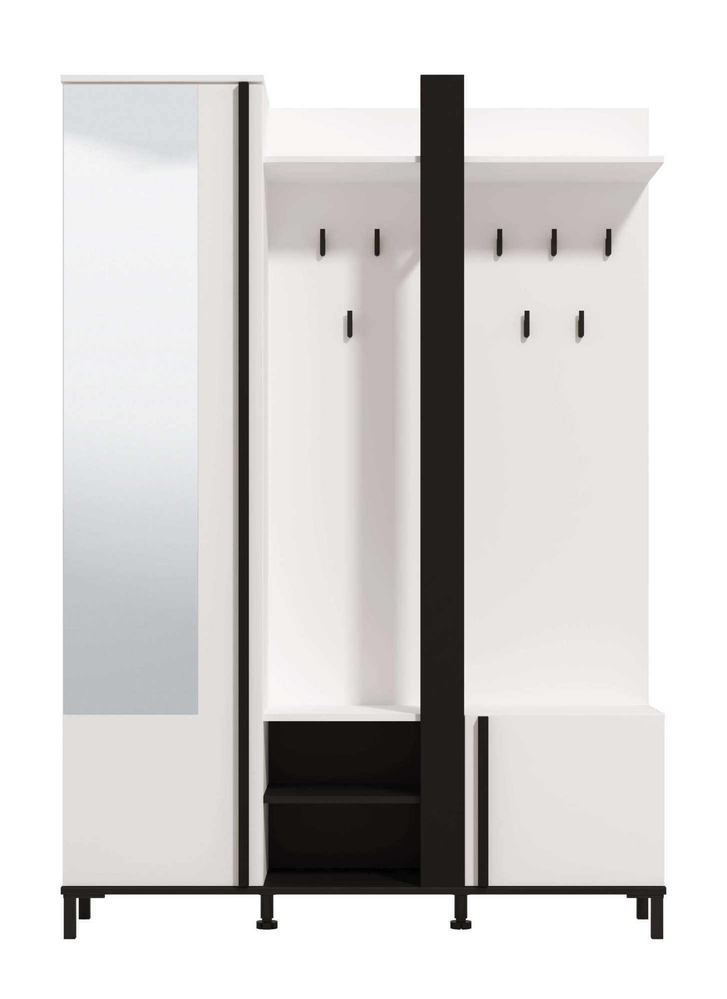 Thumbnail - Home affaire Kompaktgarderobe "Nino Flurgarderobe, Dielenschrank, Flurmöbel, Garderobe, Breite 135 cm" Schuhschrank, Spi...