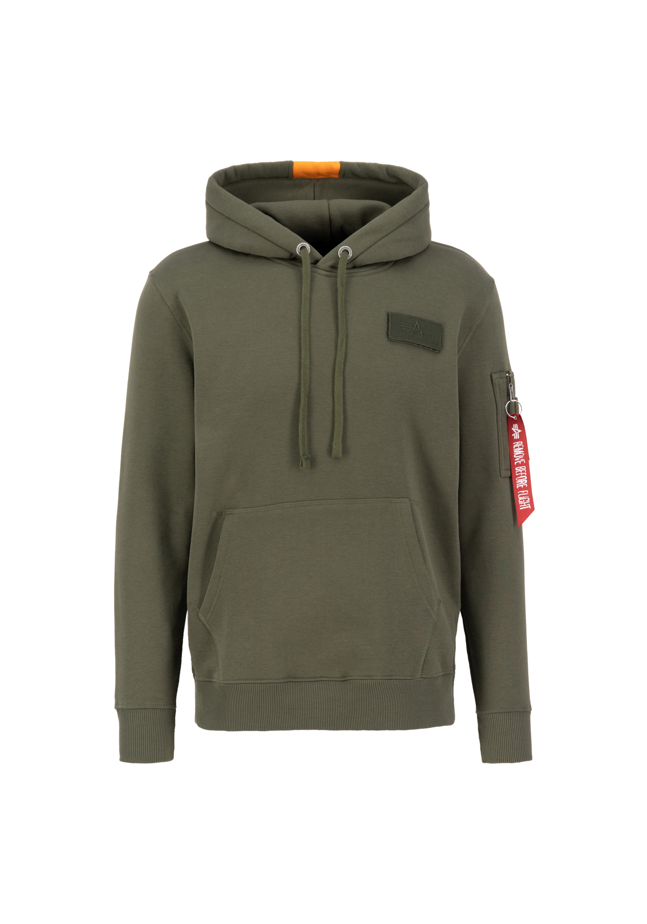 Alpha Industries Hoodie » Men - Hoodies Red dryžuotas