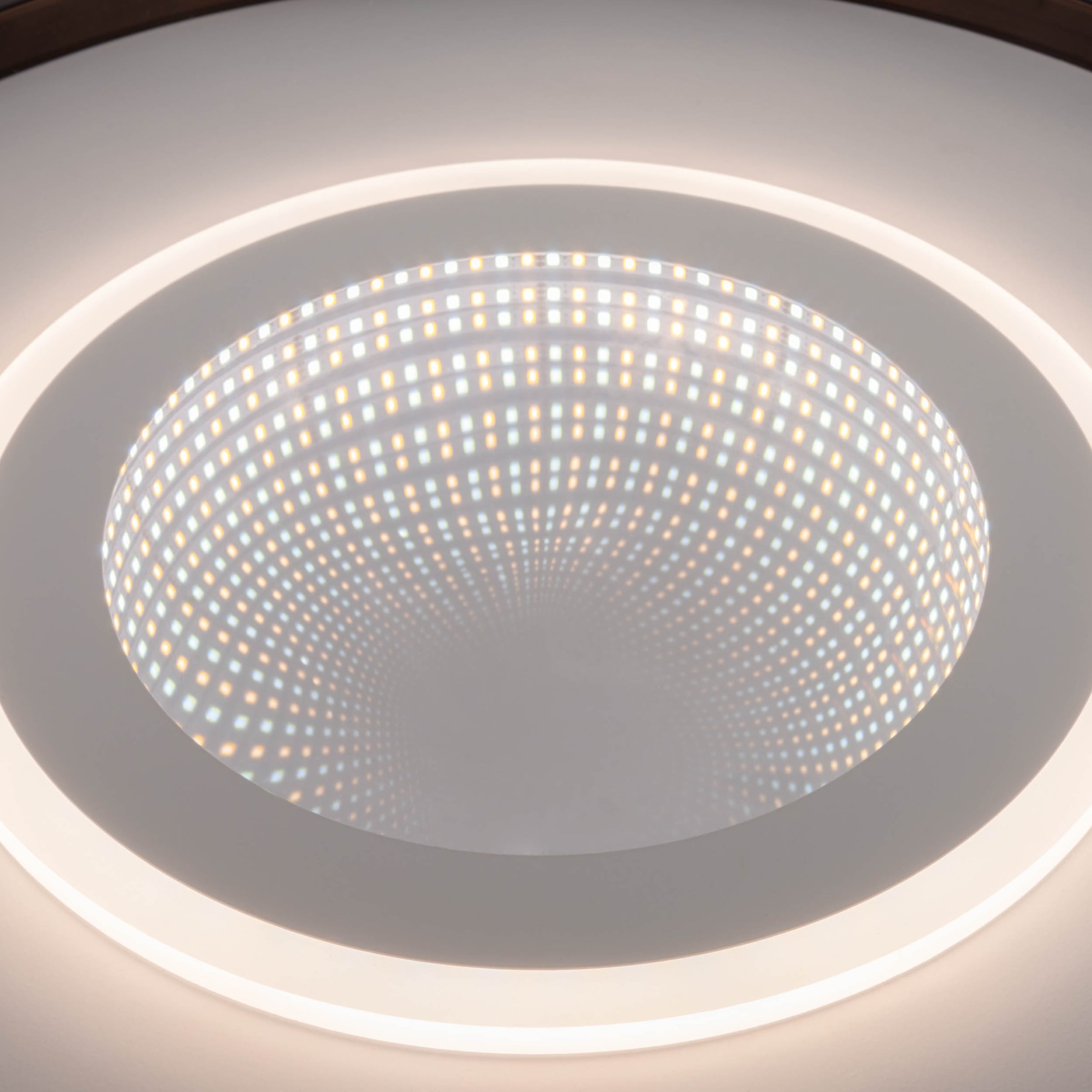 my home LED Deckenleuchte »Mona Deckenlampe mit Infinity 3D Effekt«, 1 flammig, Leuchtmittel LED-Board | LED fest integriert, D: 50cm, dimmbar, inkl. Memory, CCT, Fernbedienung, 40W, Tunnel Mirror
