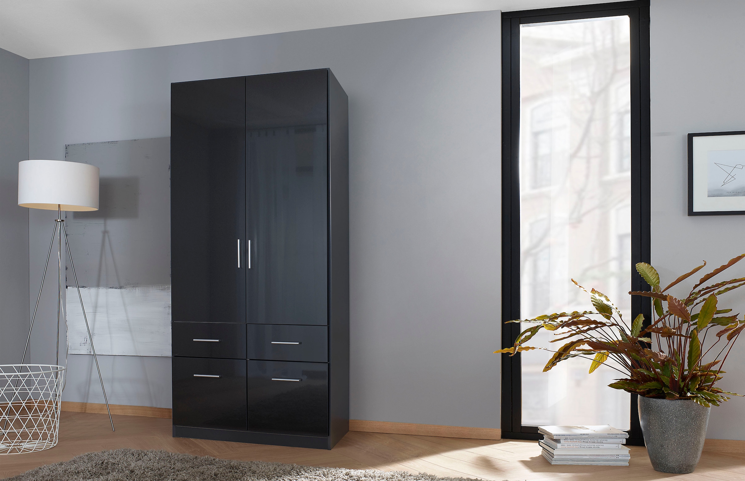 rauch Drehtürenschrank »Kleiderschrank Schrank Garderobe Schlafzimmerschrank CELLE«, in 4 Breiten und 2 Höhen, optional mit Schubkästen MADE IN GERMANY