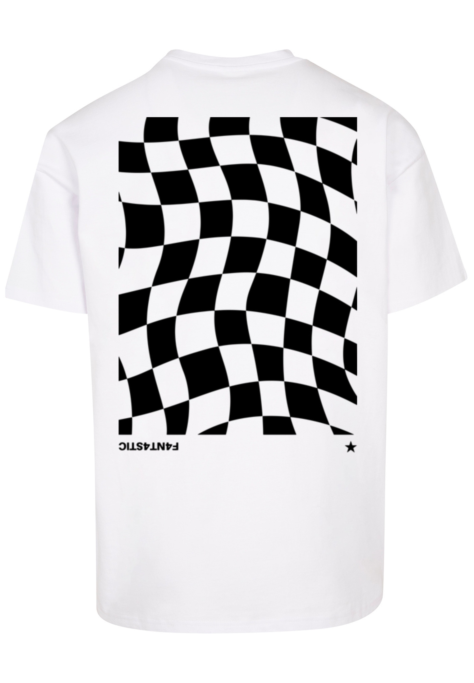 F4NT4STIC T-Shirt »Wavy Schach Muster«, Print
