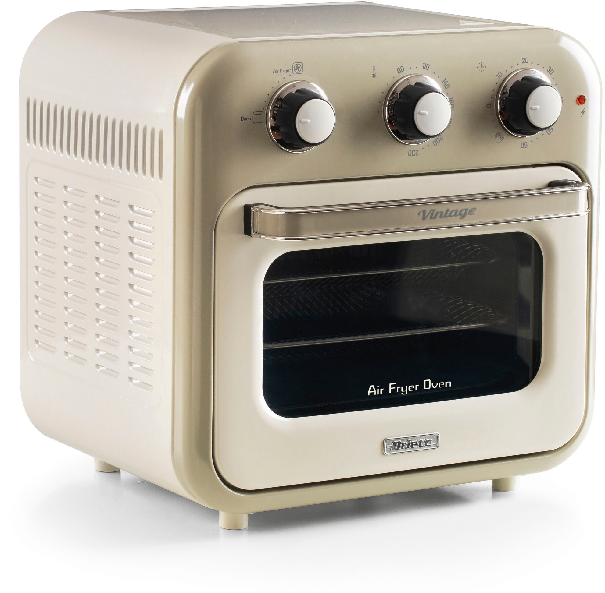 Ariete Heißluftfritteuse »4632CR«, 1400 W, Vintage Heißluft-Fritt., Backofen und Rotisserie in Einem, 16 L, cream