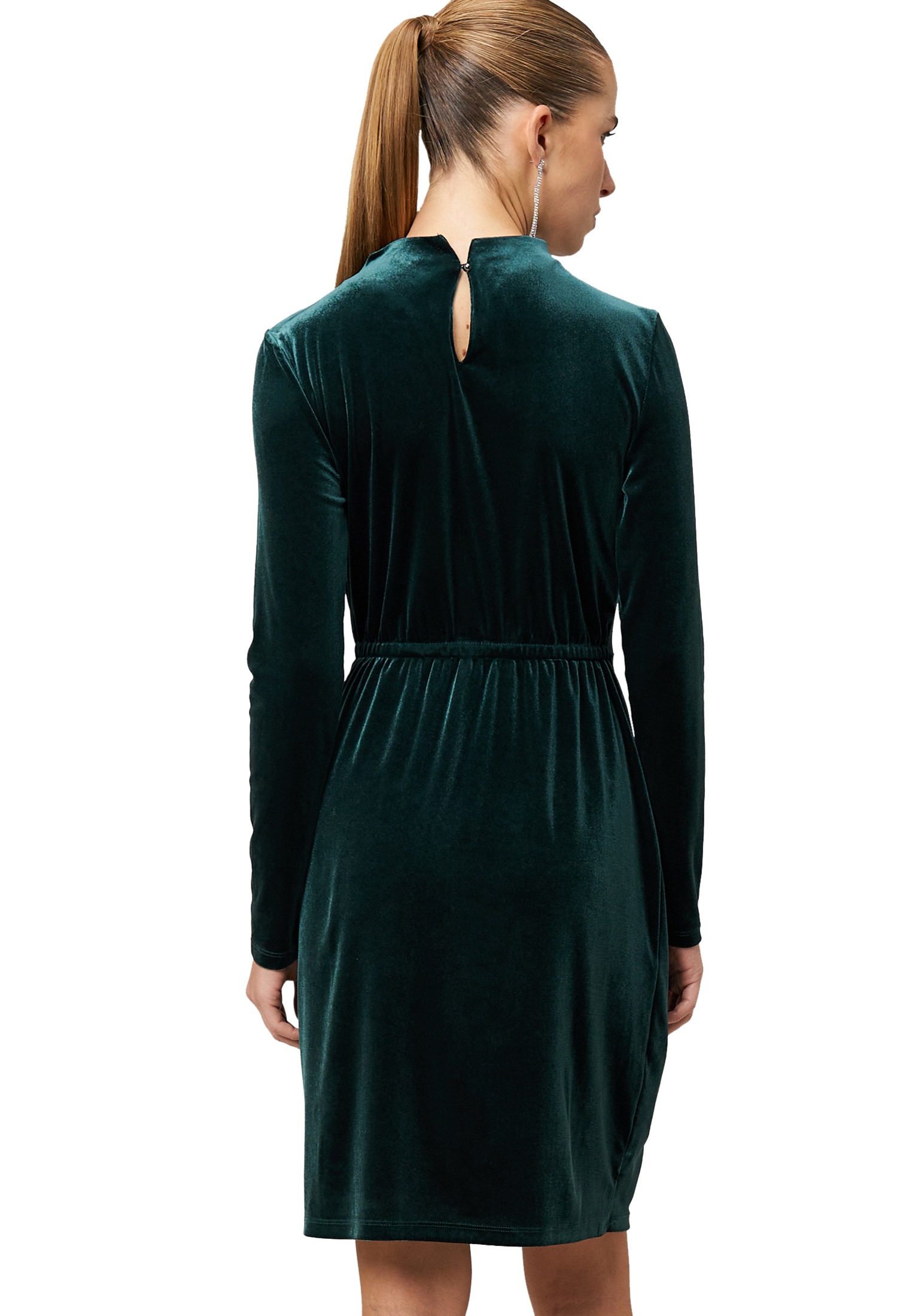 Zero Samtkleid »Damen mit Stehkragen« Ohne Tasche drapiert /gerafft