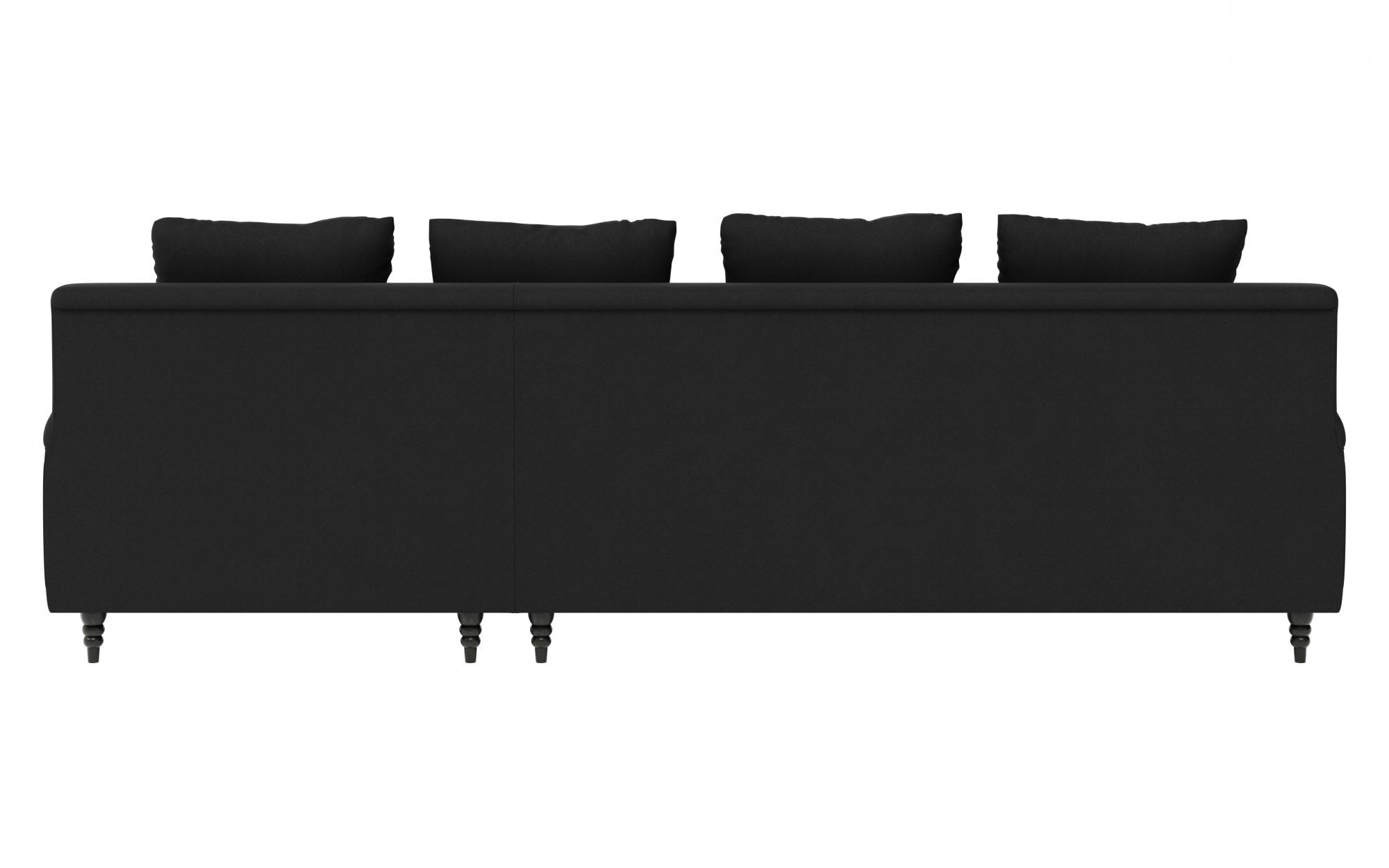 Home affaire Ecksofa »NORIN L-Form« zwei Fußarten: vorne - Rollen, hinten - Holzfüße