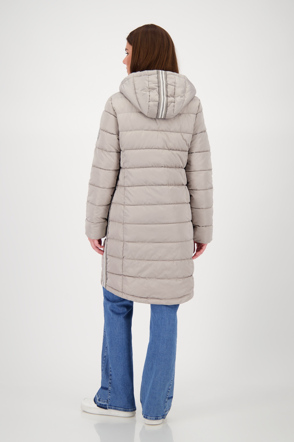 Monari Steppmantel "Mantel Stepp + Streifen" mit Kapuze günstig online kaufen