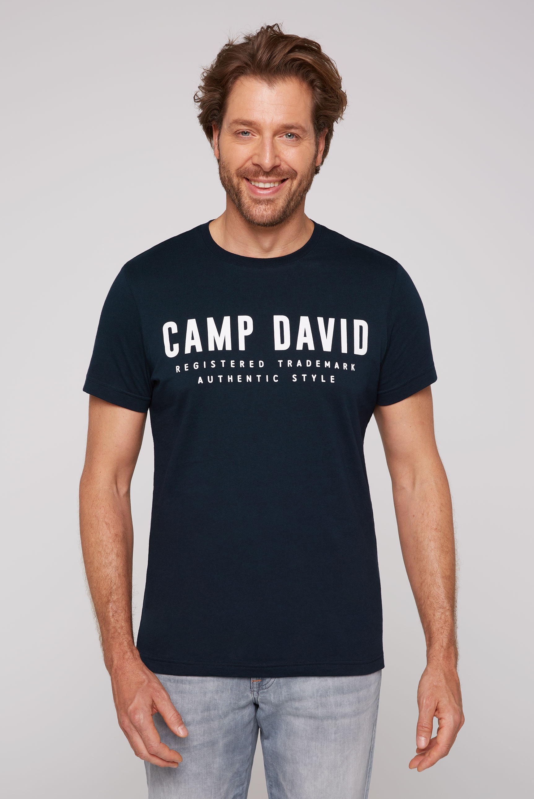 CAMP DAVID T-Shirt, mit Logo Print auf der Vorderseite günstig online kaufen