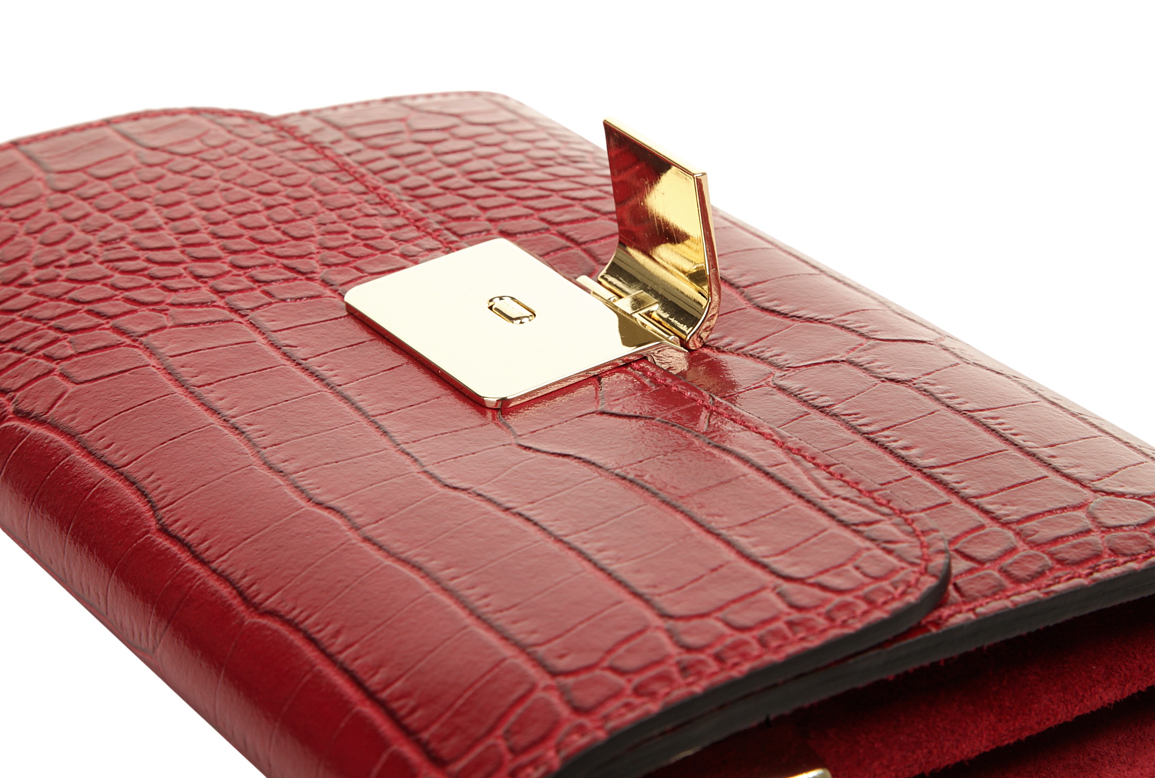 Cluty Abendtasche, echt Leder, Made in Italy