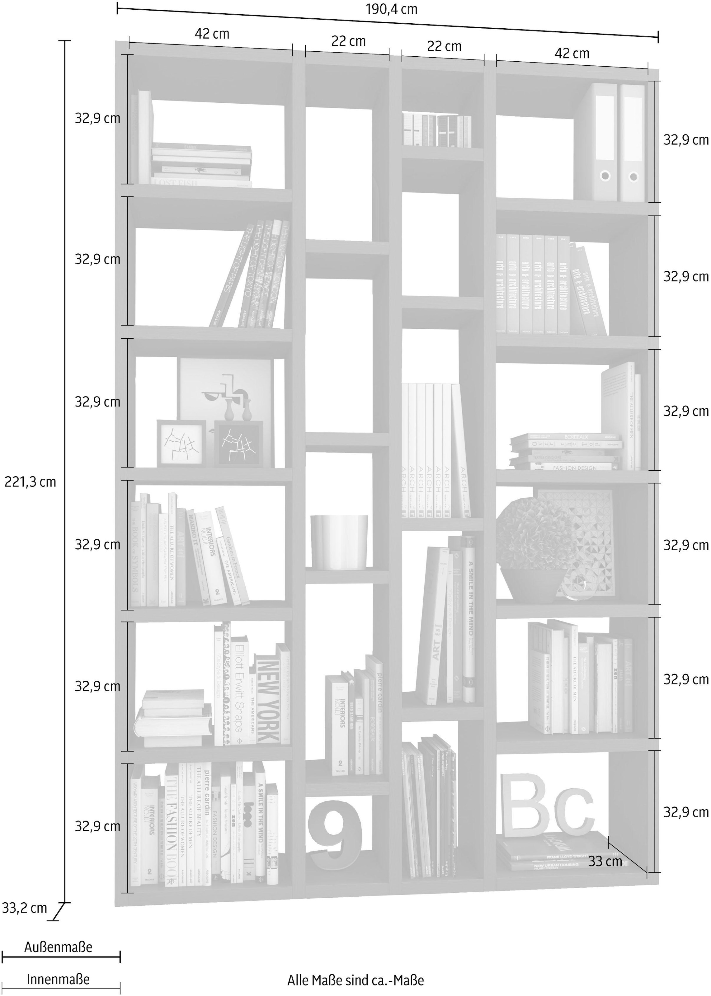 BAUR | cm 145 kaufen Raumteilerregal möbel Breite »TOR391-6«, fif