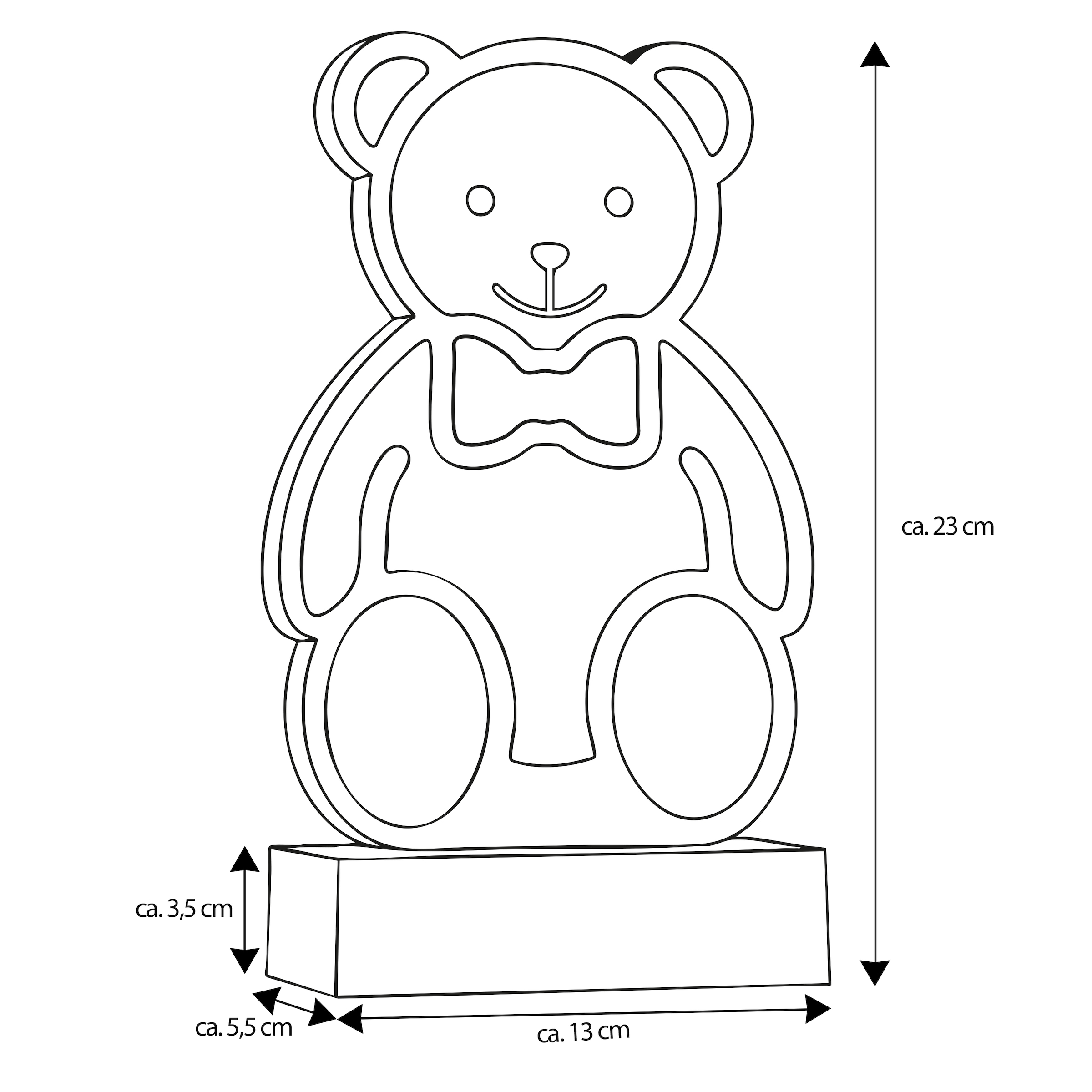 my home LED Dekolicht »Evaya - Teddybär« LED-Modul Warmweiß Infinity Effekt, Deko für Innen, beidseitig beleuchtet, Nachtlicht