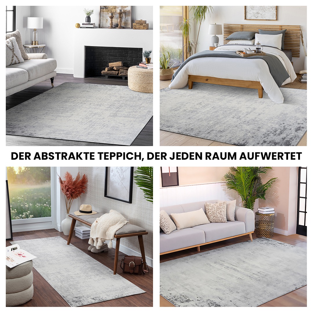 Livabliss Teppich »UTRECHT«, rechteckig, 9 mm Höhe, Designerteppich in Marmor Optik, Kurzflor Wohnzimmerteppich/Läufer