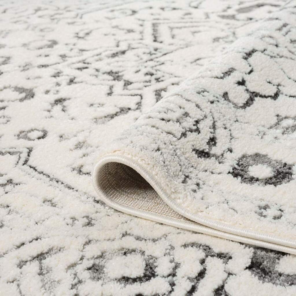 Carpet City Teppich »LOUNGE 0638«, rund, 15 mm Höhe, Kurzflor-Teppich Modern, Hoch-Tief-Struktur, Wohnzimmer, Schlafzimmer