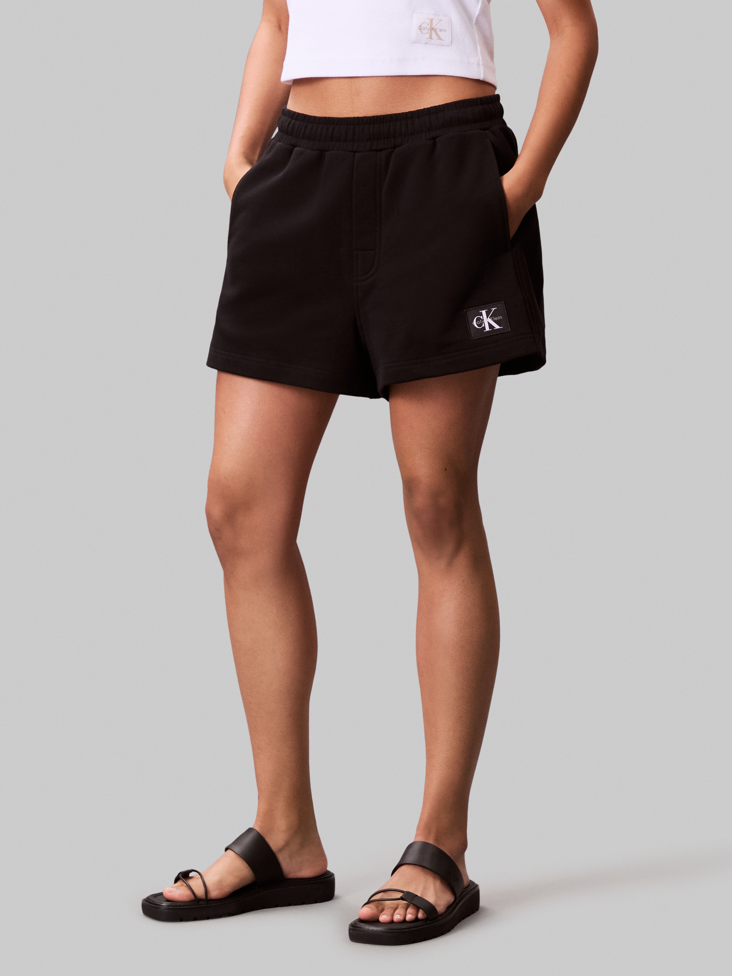 Calvin Klein Jeans Sweatshorts "A - FRNCH TRRY BDG L", Mit elastischem Bund günstig online kaufen