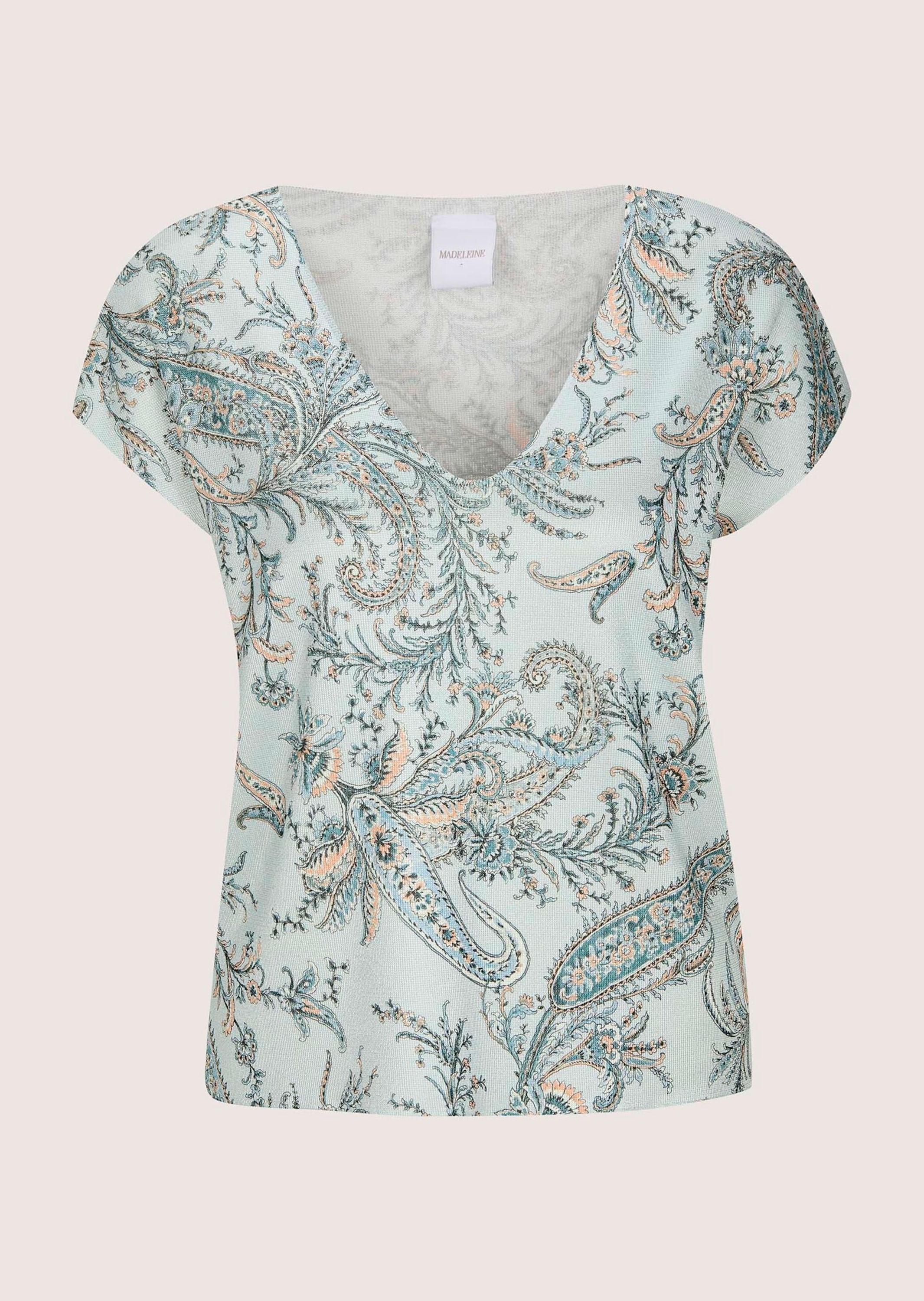 MADELEINE Longpullover "Stricktop Viskoseshirt mit Paisley-Muster" Dezent s günstig online kaufen