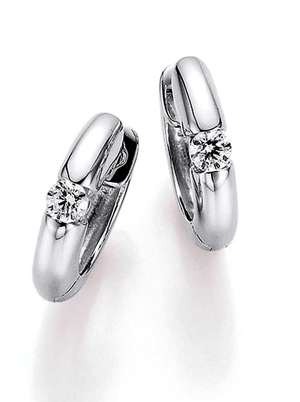 Paar Creolen LADY, silber (silber 925), Ohrringe, Damen, Silber 925 (Sterlingsilber)