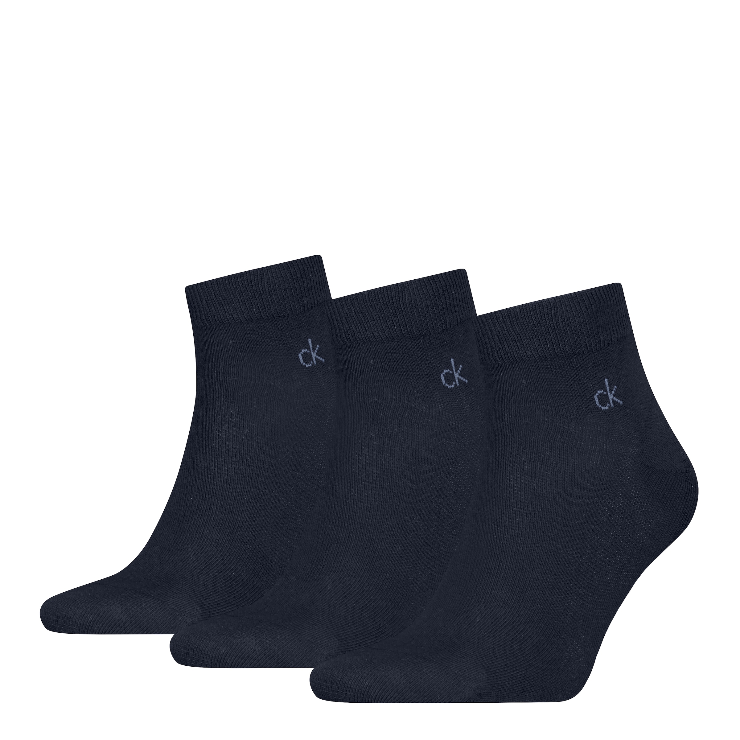 Calvin Klein Kurzsocken "CK MEN QUARTER" 3 Paar, Rippenbündchen, Cotton-Mix günstig online kaufen