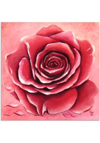 Artland Paveikslas »Rote Rose handgemalt« Blum...