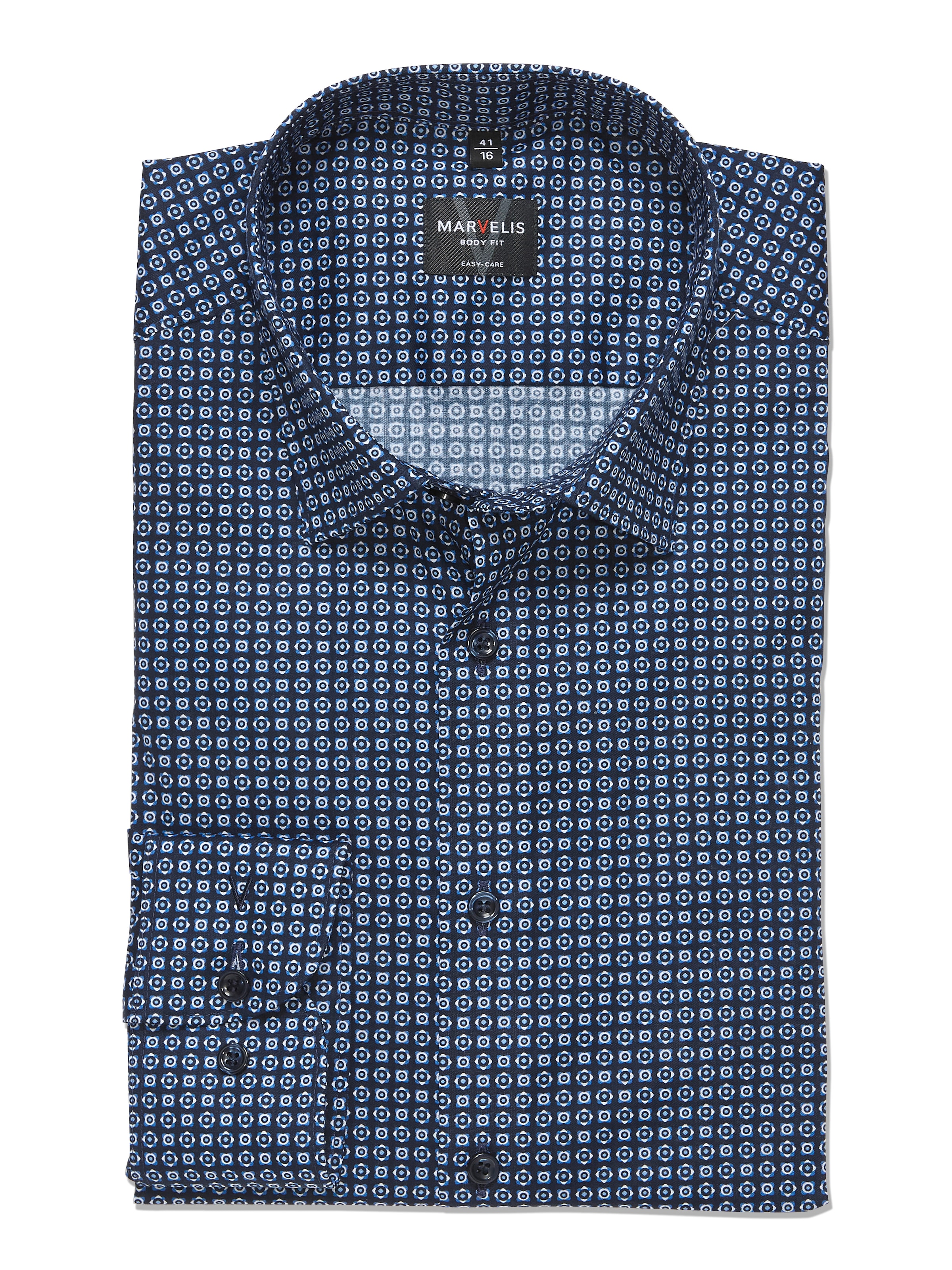 MARVELIS Langarmhemd body fit, Kentkragen, Businesshemd günstig online kaufen