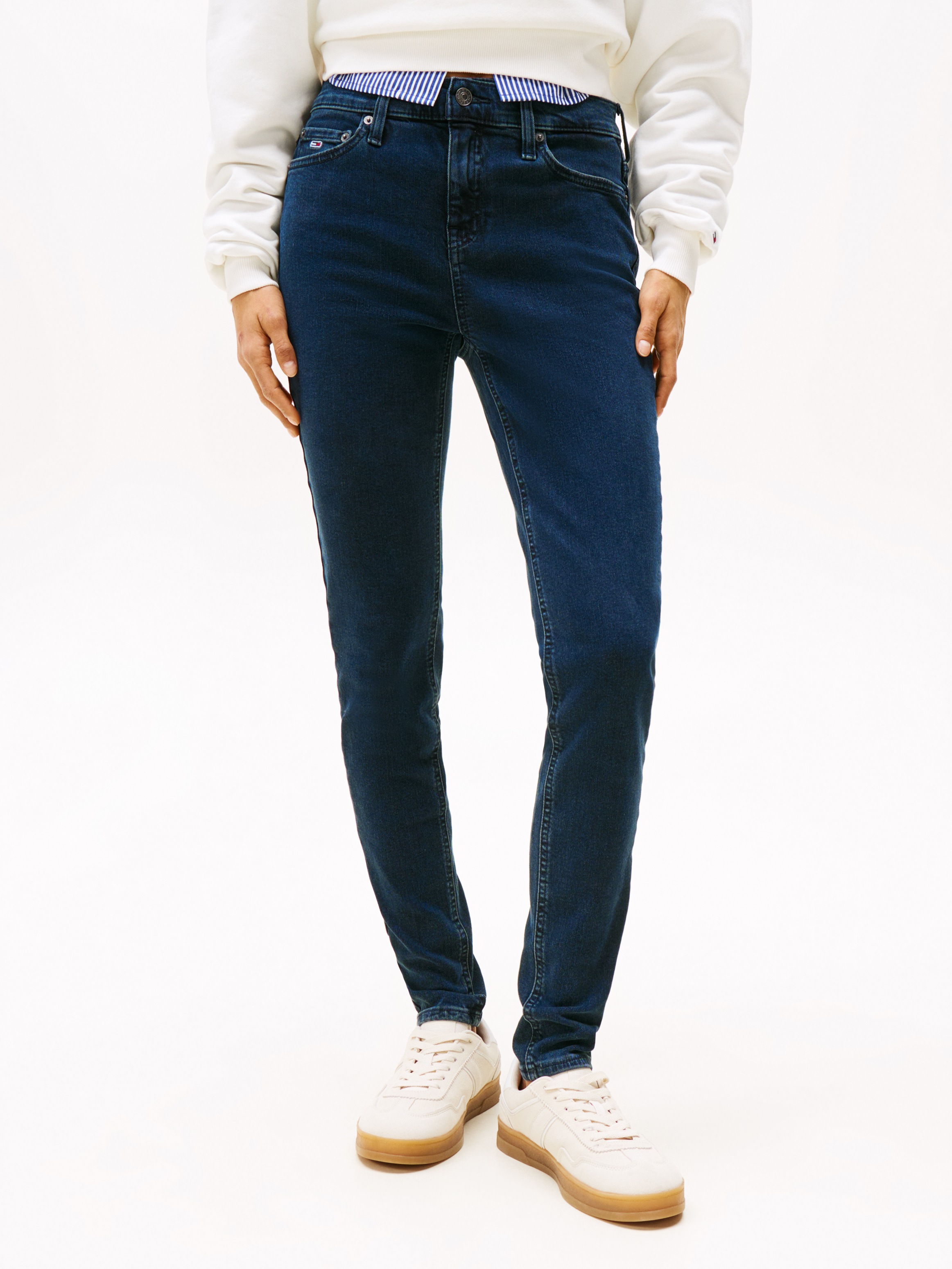 Tommy Jeans Skinny-fit-Jeans "NORA MR SKNY AH1280", mit Waschung, mit Logo- günstig online kaufen