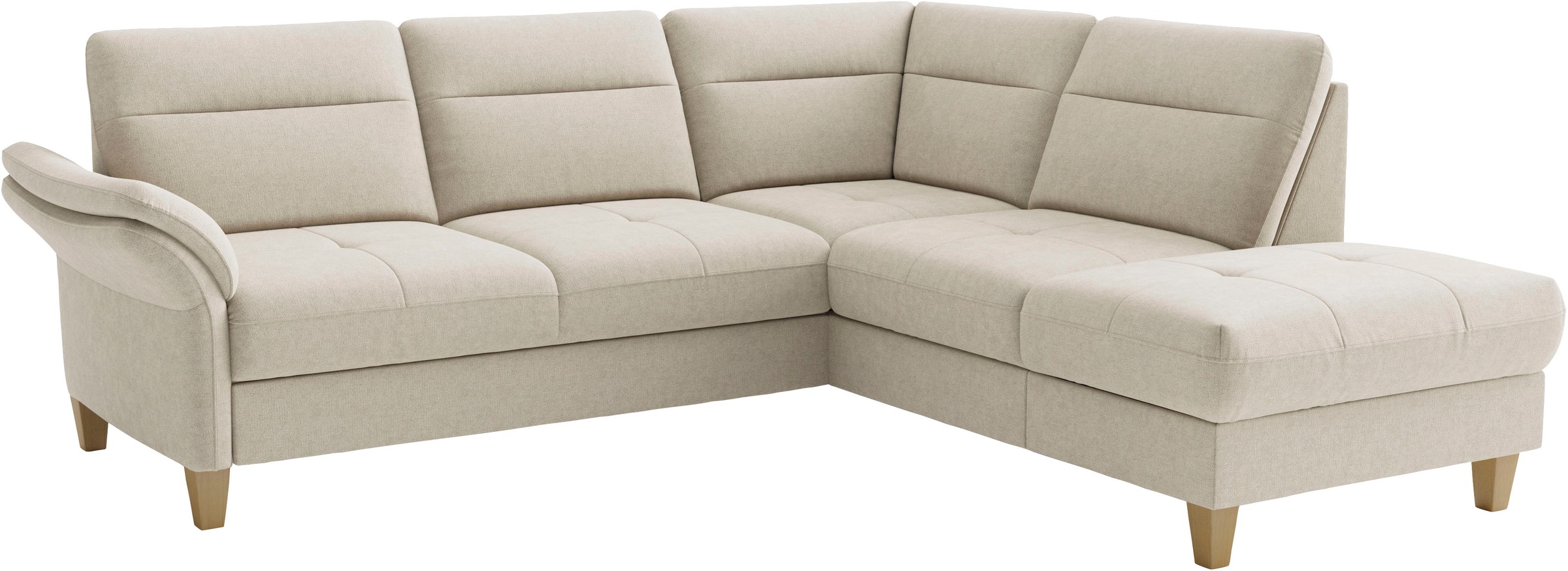sit&more Ecksofa »Pamela, B: 218 cm, L-Form, wahlweise mit Bettfunktion und Bettkasten« mit Federkern