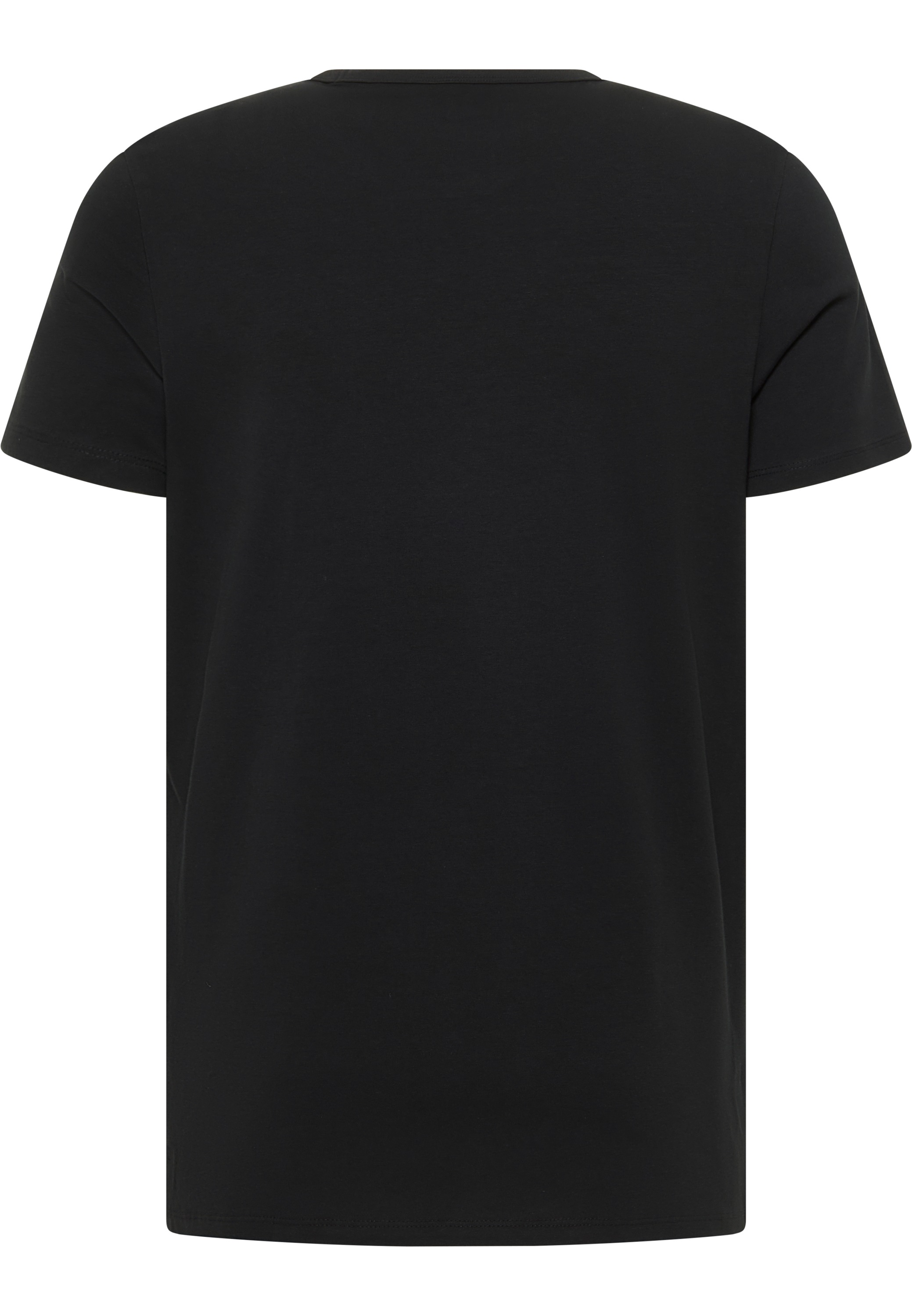 Kurzarmshirt MUSTANG "Herren Style Allen", Herren, Gr. 5XL, schwarz, Jersey, 95% Baumwolle, 5% Elasthan, Rundhals, Shirts 3