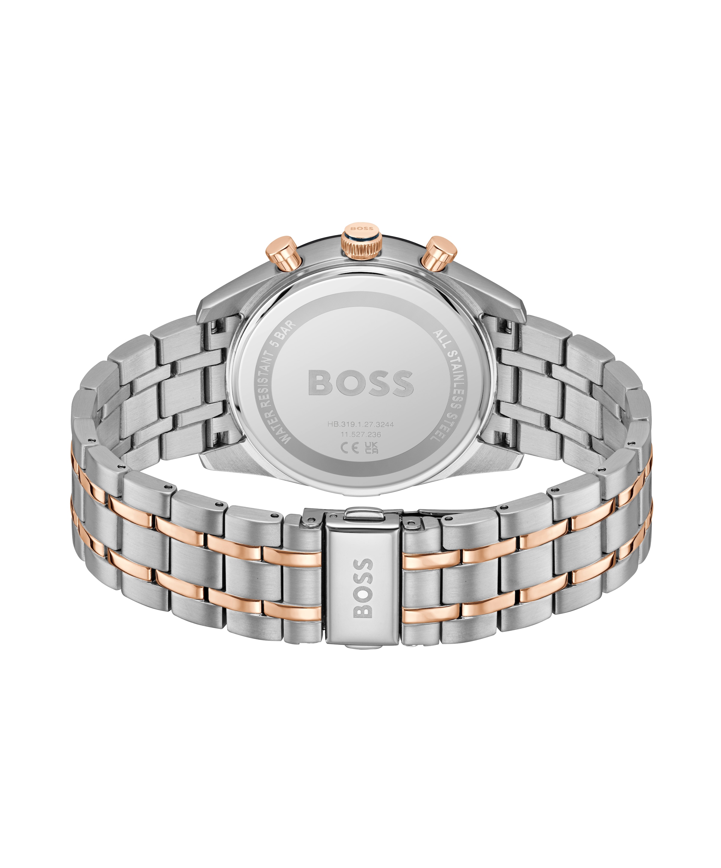 BOSS Multifunktionsuhr »TOURMASTER« Quarzuhr, Armbanduhr, Herrenuhr, Edelstahlarmband, analog, Tag