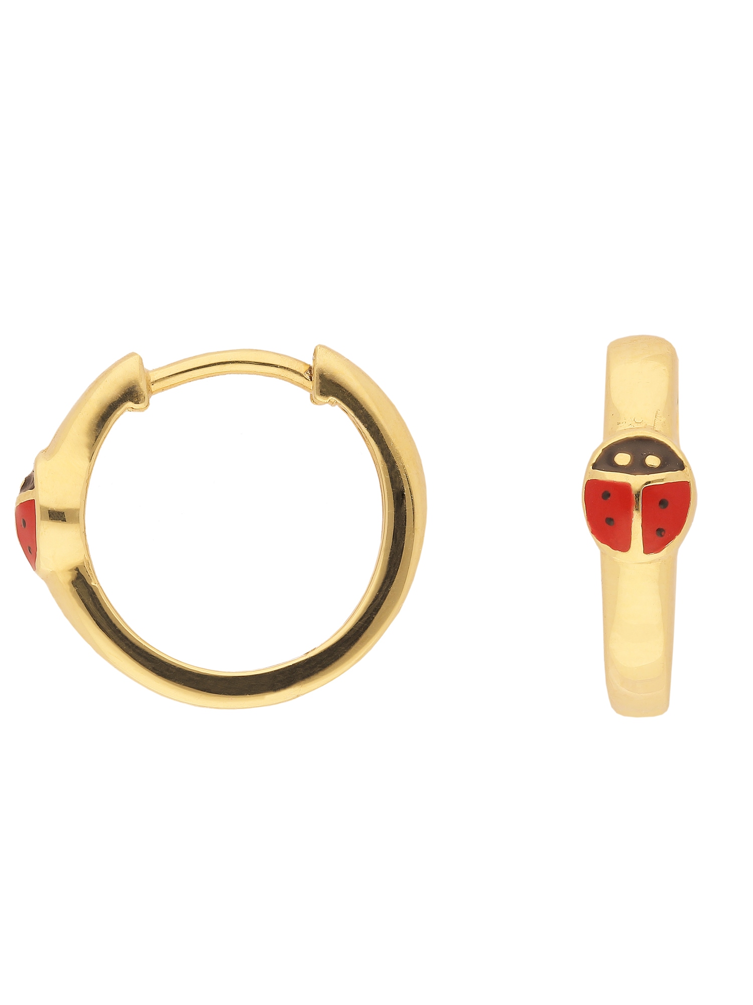 Adelia´s Paar Ohrhänger »1 Paar 333 Gold Ohrringe / Creolen Marienkäfer Ø  14,1 mm«, 333 Gold Goldschmuck für Damen online bestellen | BAUR