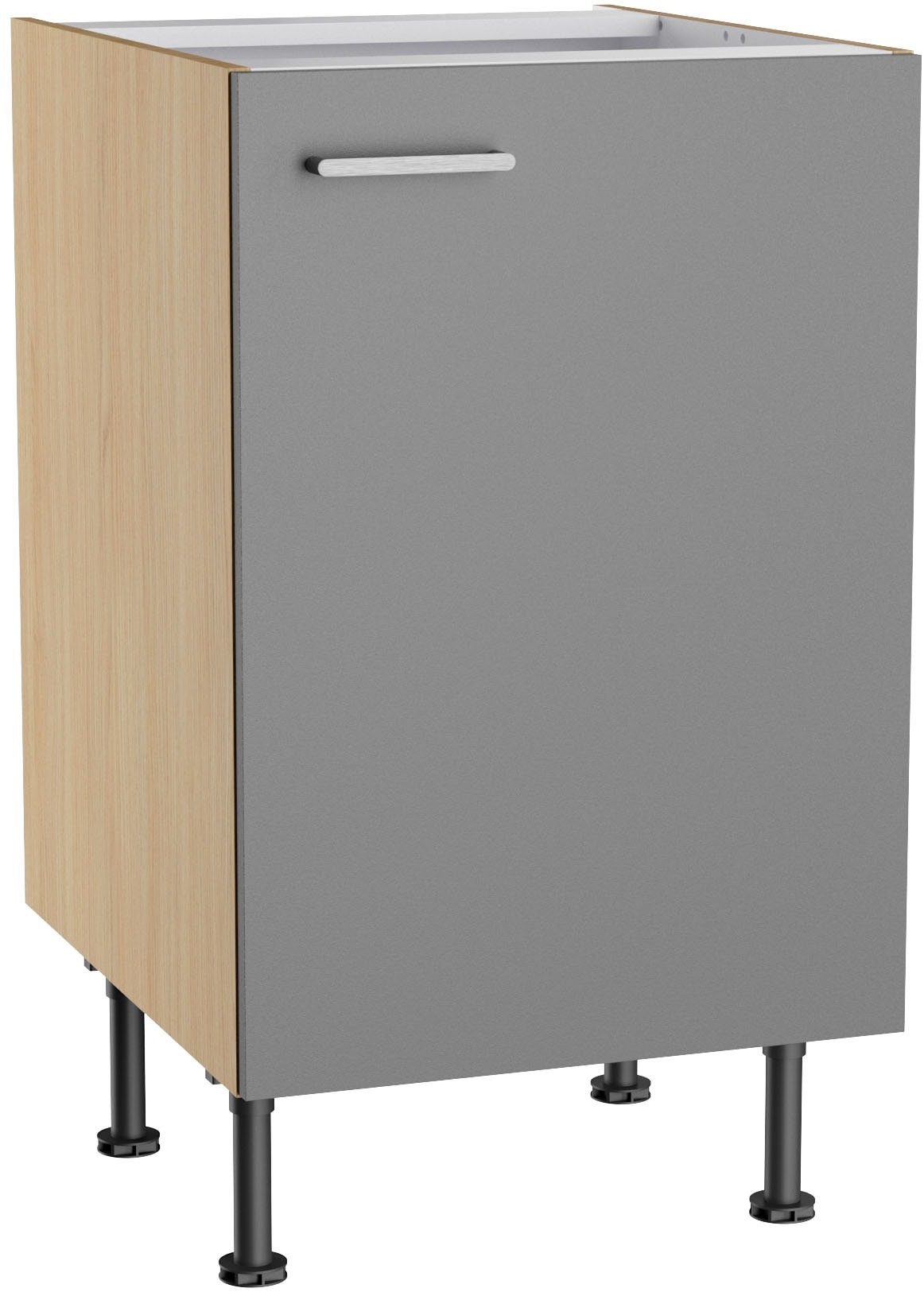 KOCHSTATION Unterschrank "KS-Lucy" Breite 50 cm, mit 1 Tür, 1 Einlegeboden, Soft-Close, verstellbare Füße