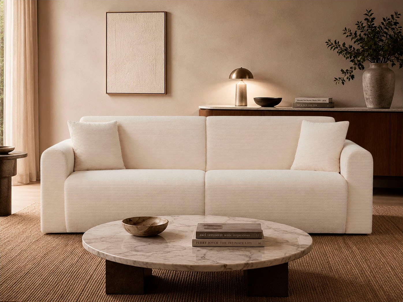 OTTO home 3-Sitzer "JONAA Schlafsofa 225 cm" Liegefläche 105/187 cm, softer Cord-Bezug