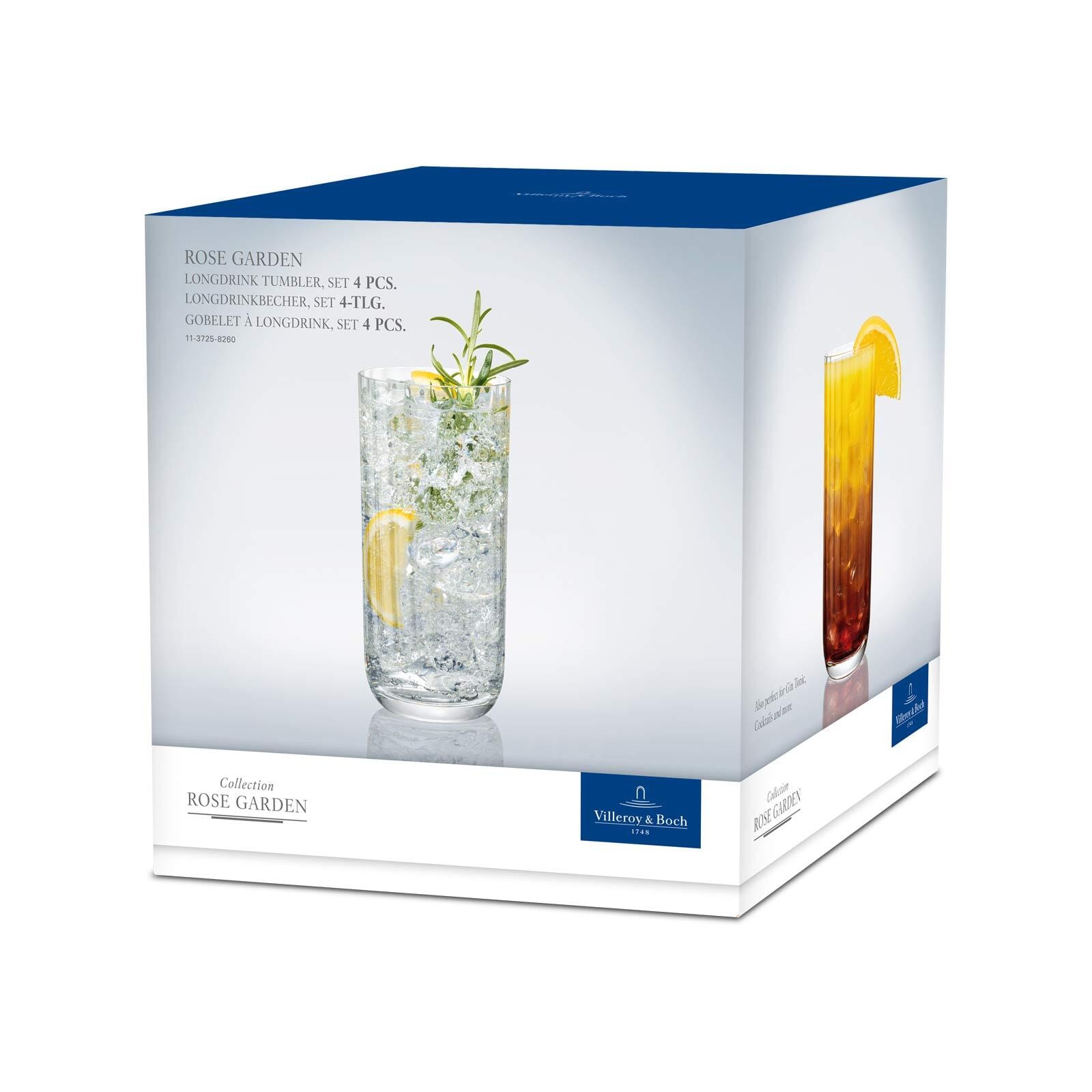 Villeroy & Boch Longdrinkglas »Longdrinkgläser Rose Garden 300 ml 4er Set transparent«
