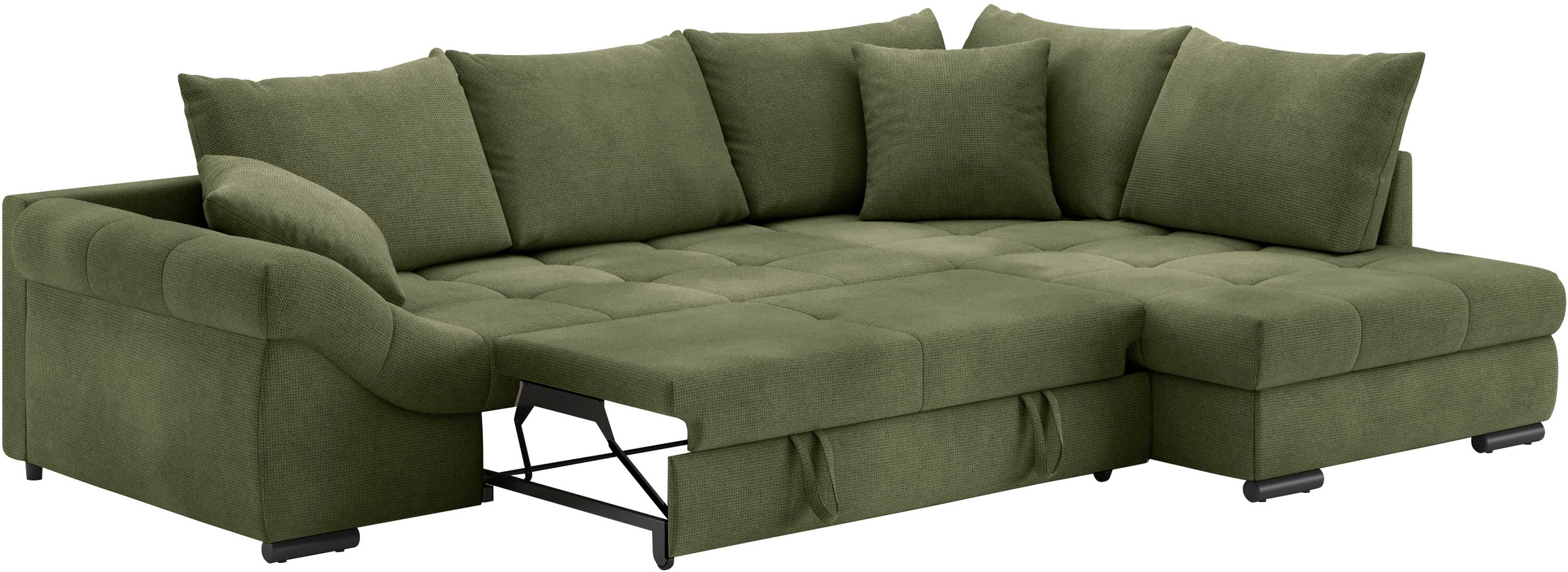Mr. Couch Ecksofa »Allegro DuraFlex, L-Form«, Hochschläfer-Bettauszug, Kaltschaumpolsterung, bis 140 kg belastbar