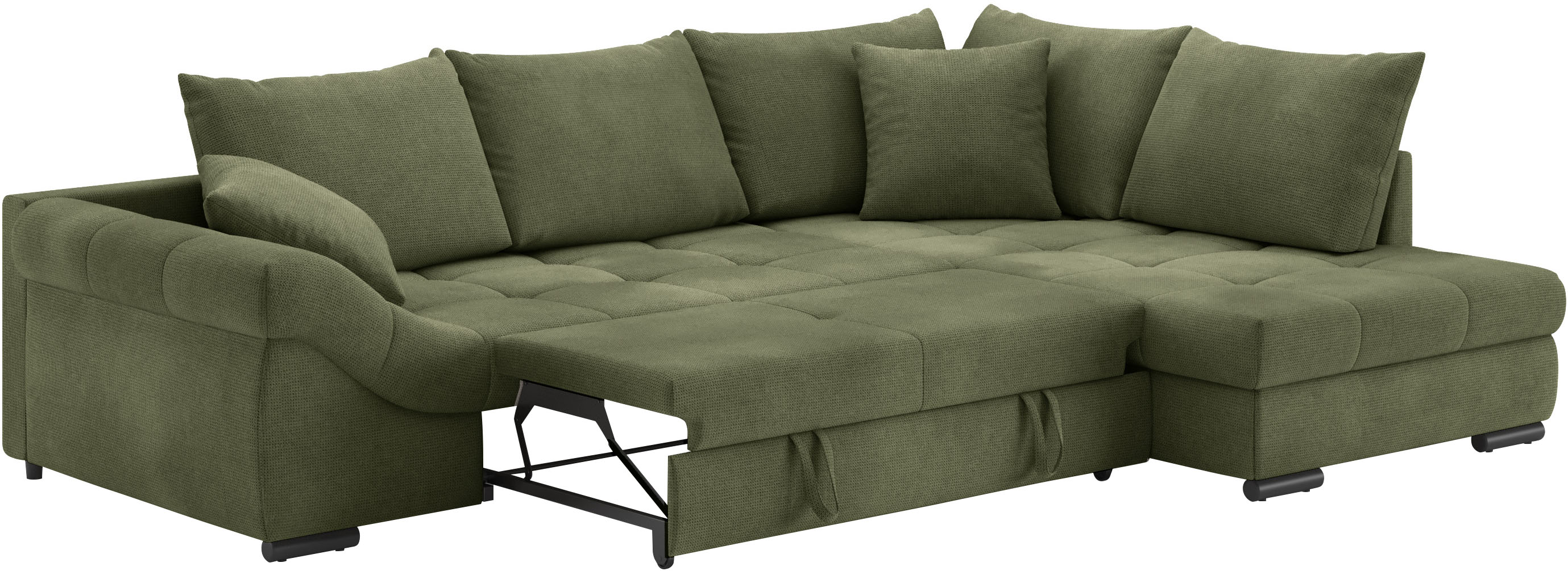 Thumbnail - Mr. Couch Ecksofa "Allegro DuraFlex, L-Form", Hochschläfer-Bettauszug, Kaltschaumpolsterung, bis 140 kg belastbar