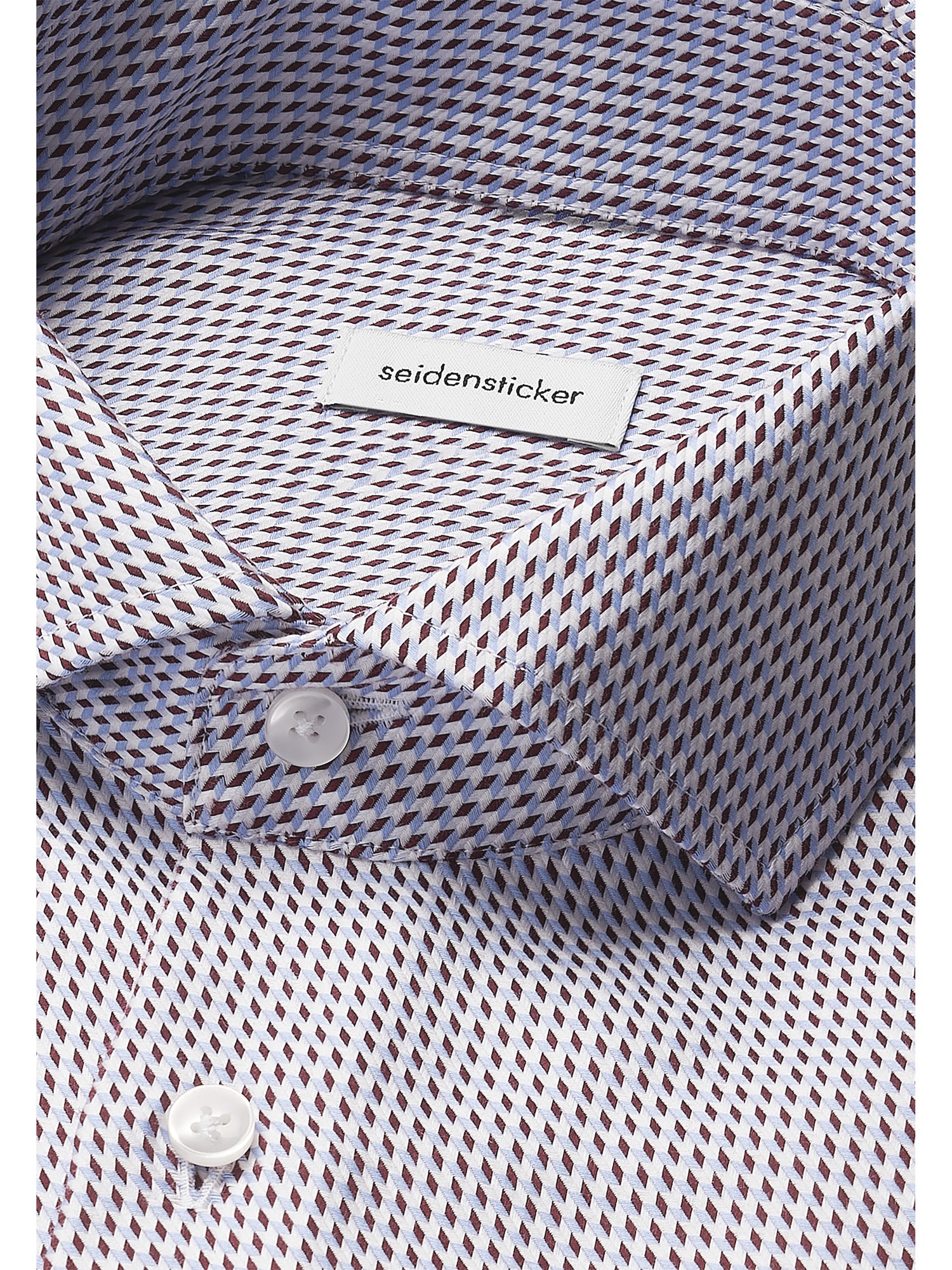 seidensticker Businesshemd »Schwarze Rose«, Regular 1/1 Kentkragen Pepita