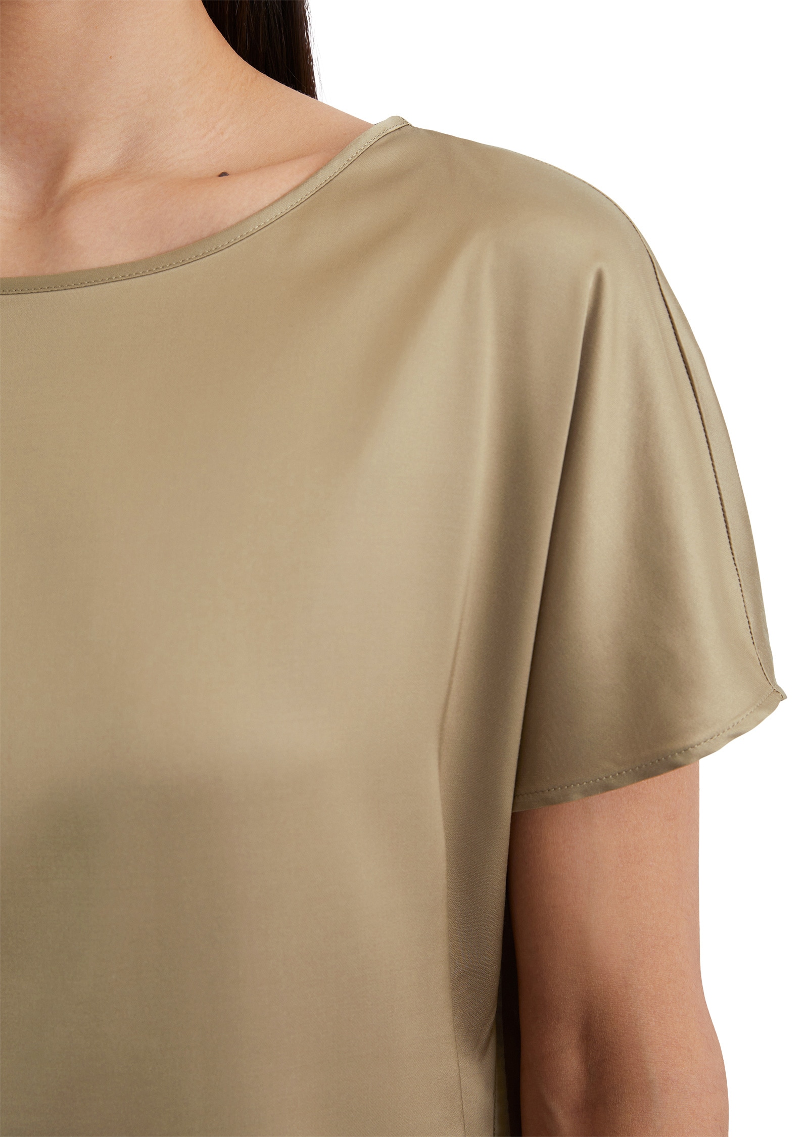 Marc O'Polo Kurzarmbluse »aus Viskose-Satin-Stretch«
