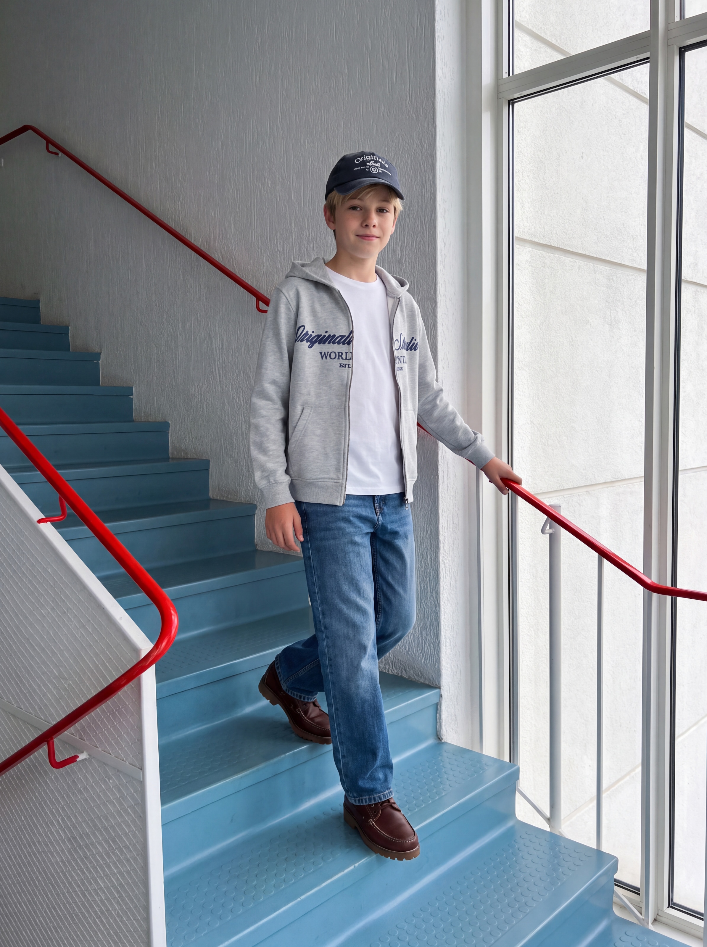 Jack & Jones Junior Relax-fit-Jeans »JJIALEX JJCREW ST 105 JNR« Baumwolle, relaxed fit