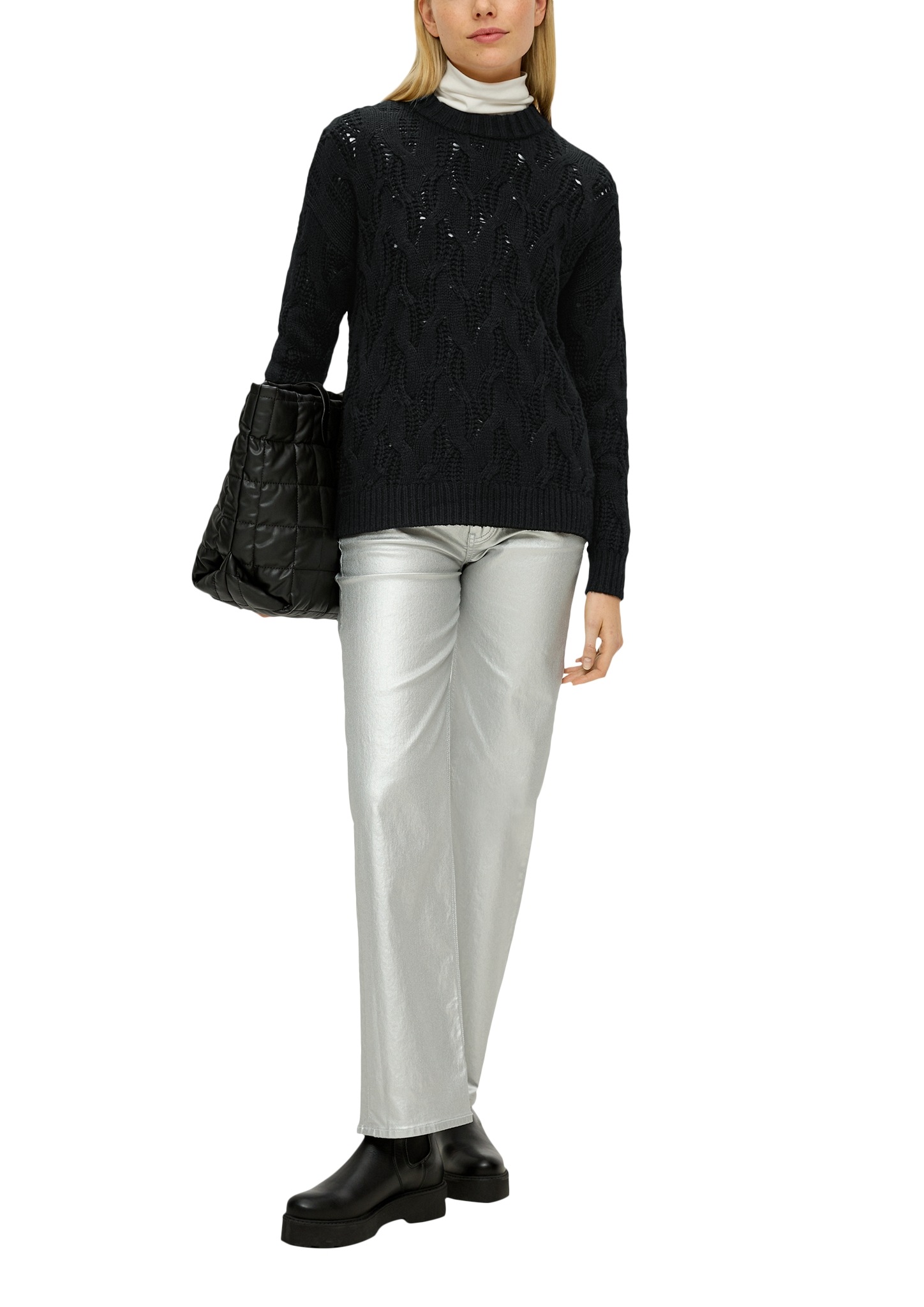 s.Oliver Strickpullover, mit Zopfmuster