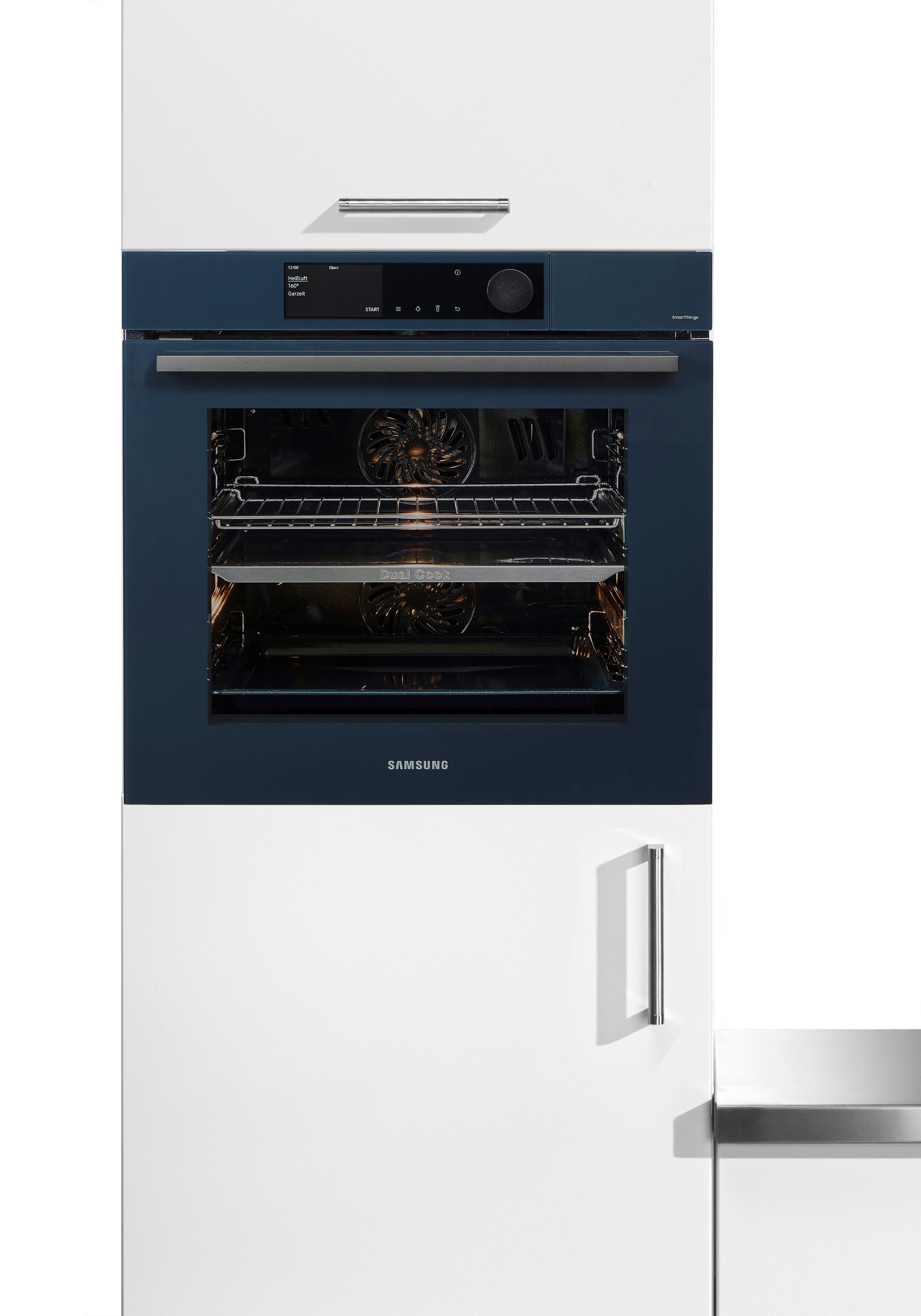 Samsung Pyrolyse Backofen NV7600B "NV7B6675CDN" mit 1-fach-Teleskopauszug mit Pyrolyse-Selbstreinigung Dual Cook – Ein Ofen. Zwei Garräume. Maximale Flexibilität.