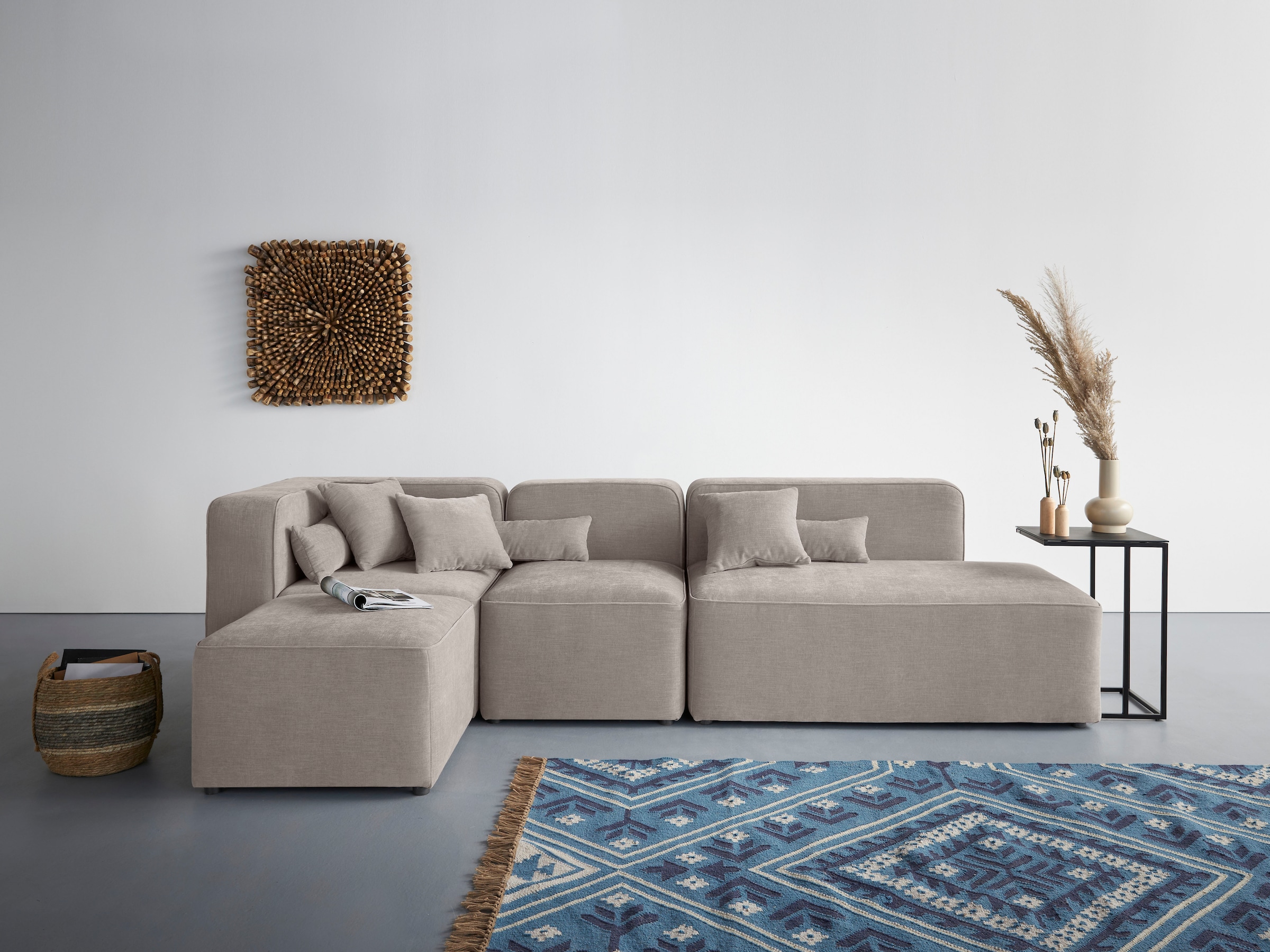 Home affaire Ecksofa "Sundstrup L-Form" Modulserie, individuelle Zusammenst günstig online kaufen