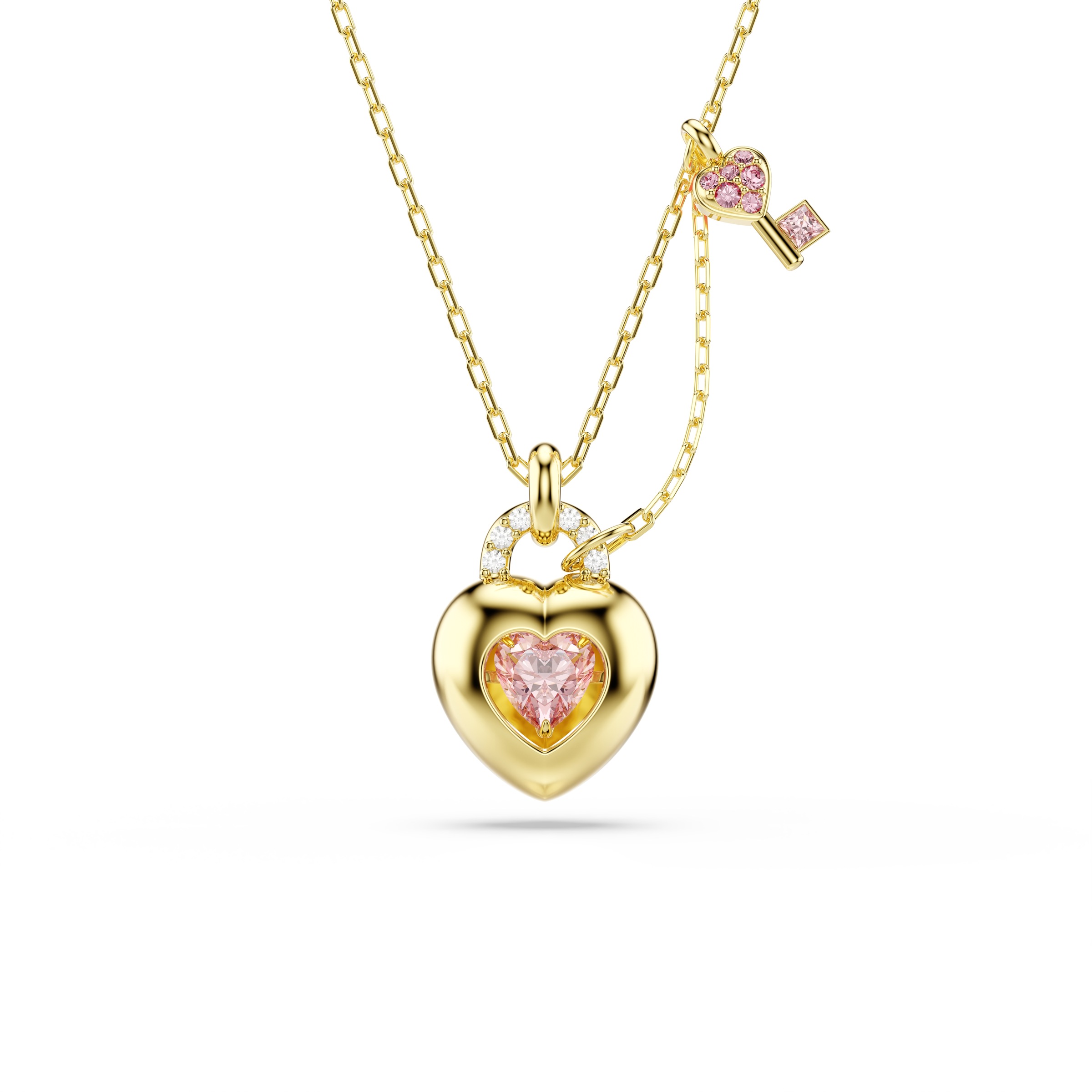 Collier SWAROVSKI "Schmuck Geschenk Idyllia Halskette Blume", gold (gelbgoldfarben, rosa, lila, gelb, grün, blau), Halsketten, Damen, Metall, L: 43 B: 38mm, Collier, mit Swarovski Kristall, B:38mm 4