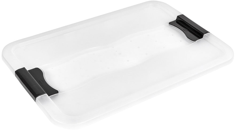 keeeper Aufbewahrungsbox »Cornelia, 4er Set,  28 L, 59,5 x 39 x 19,5 cm« durch Clips verschließbar, Griffe am Boden