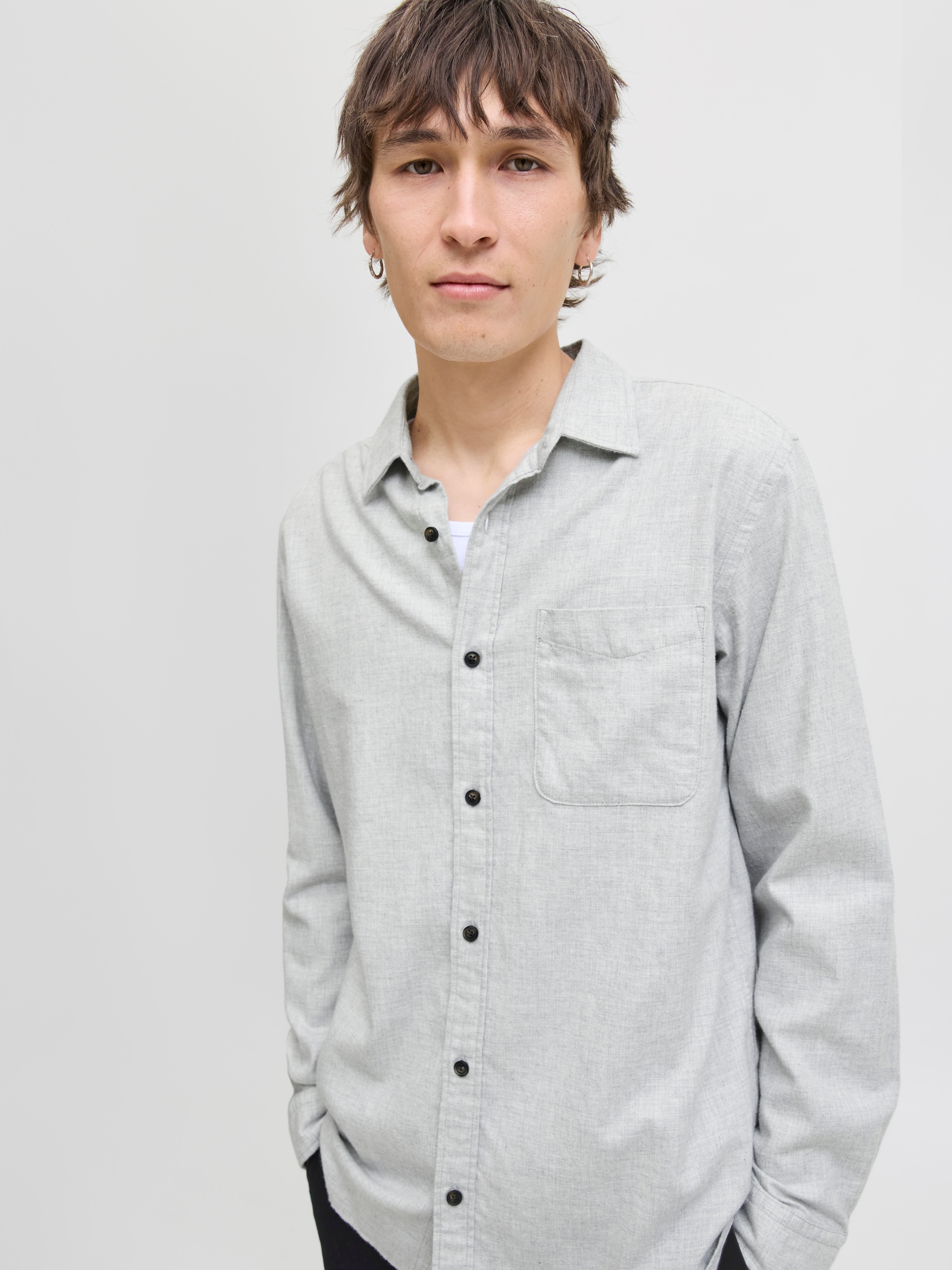 Jack & Jones Langarmhemd »JJECLASSIC MELANGE SHIRT L/S NOOS«