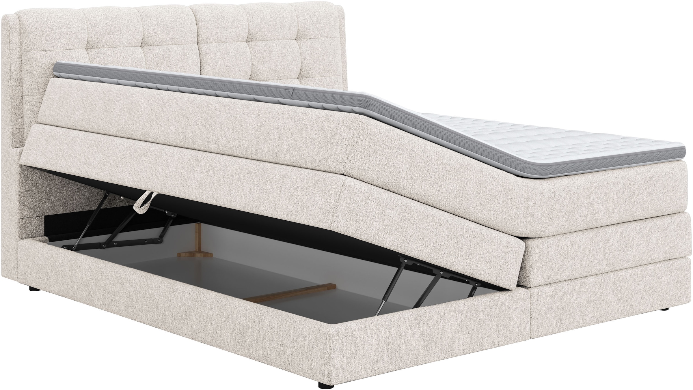 COTTA Boxspringbett »Fort II, in verschiedenen Breiten erhältlich - auch als Familienbett!« inkl. Bettkasten und Topper