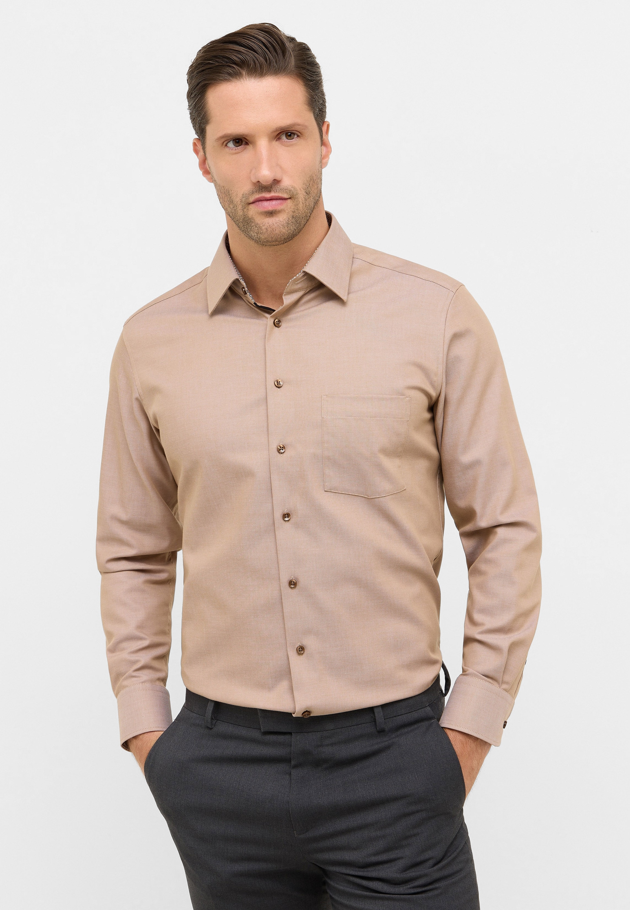 Eterna Langarmhemd "MODERN FIT", NON IRON (bügelfrei) günstig online kaufen