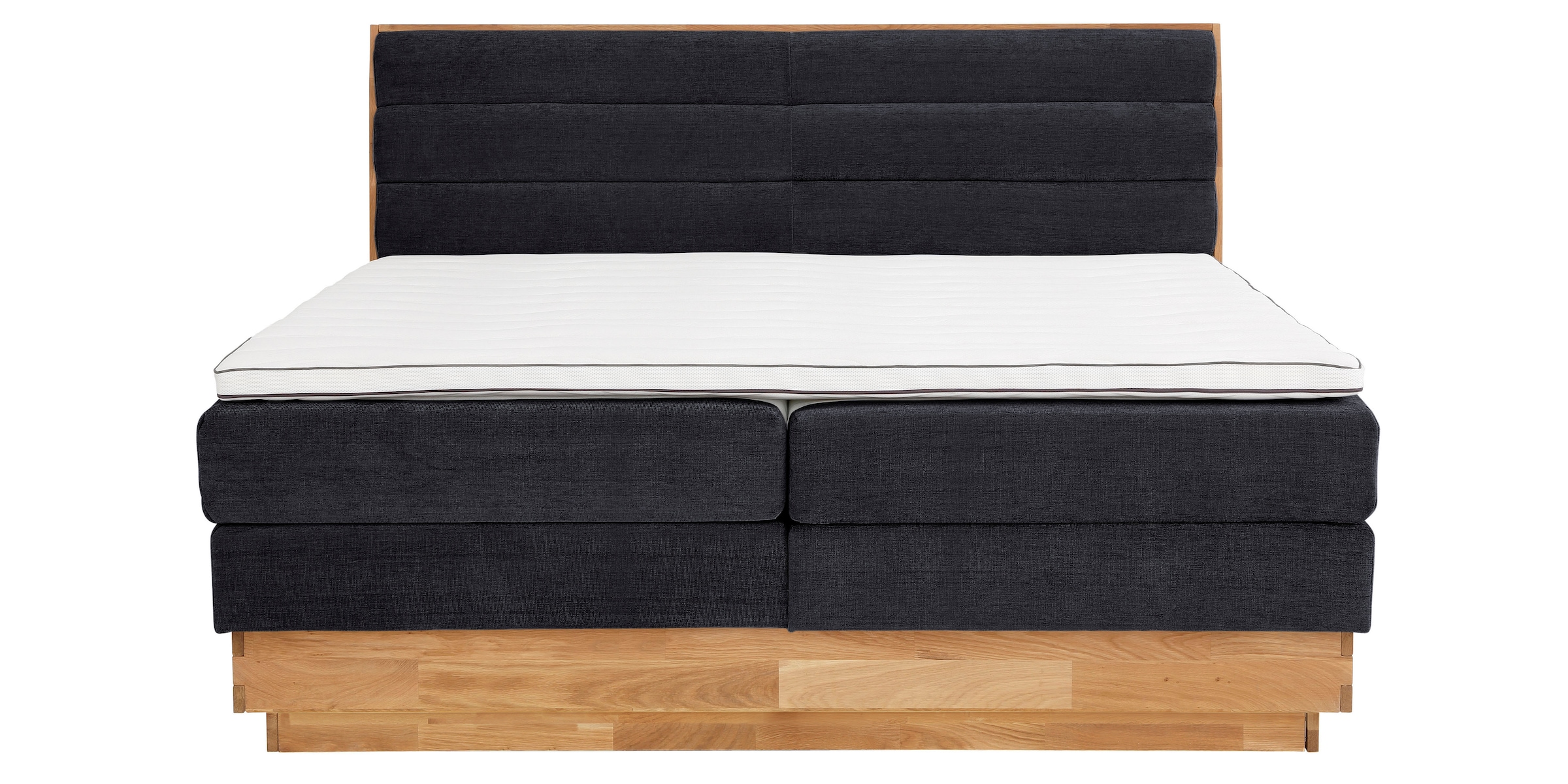 OTTO products Boxspringbett »Jenna«, ohne LED-Beleuchtung, mit zertifizierten, recycelten Bezugsstoffen